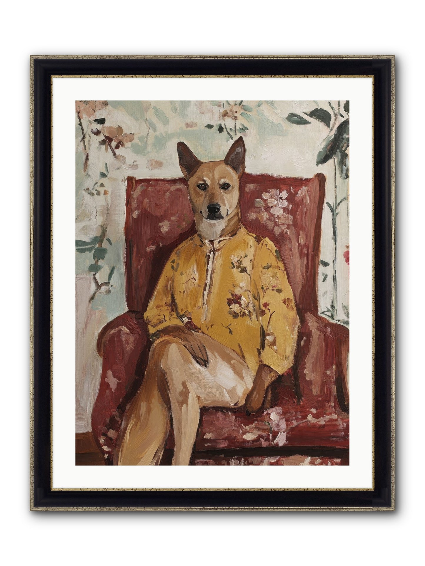 Miss Honey Bee Framed Print - Black & Gold 24x32