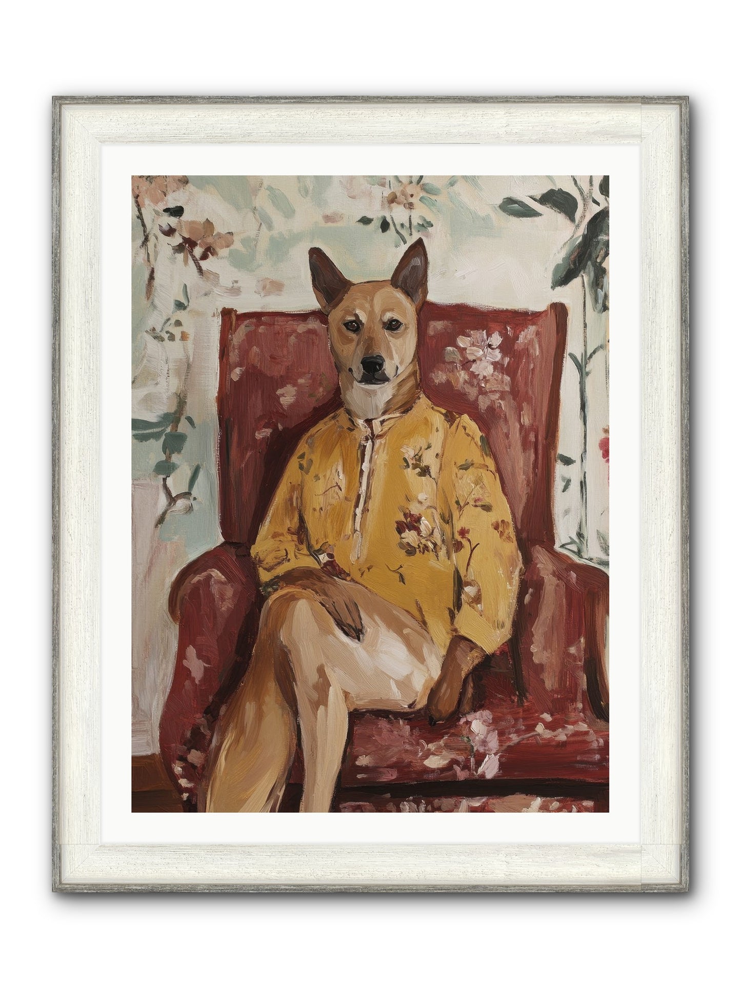 Miss Honey Bee Framed Print - Driftwood White 30x40