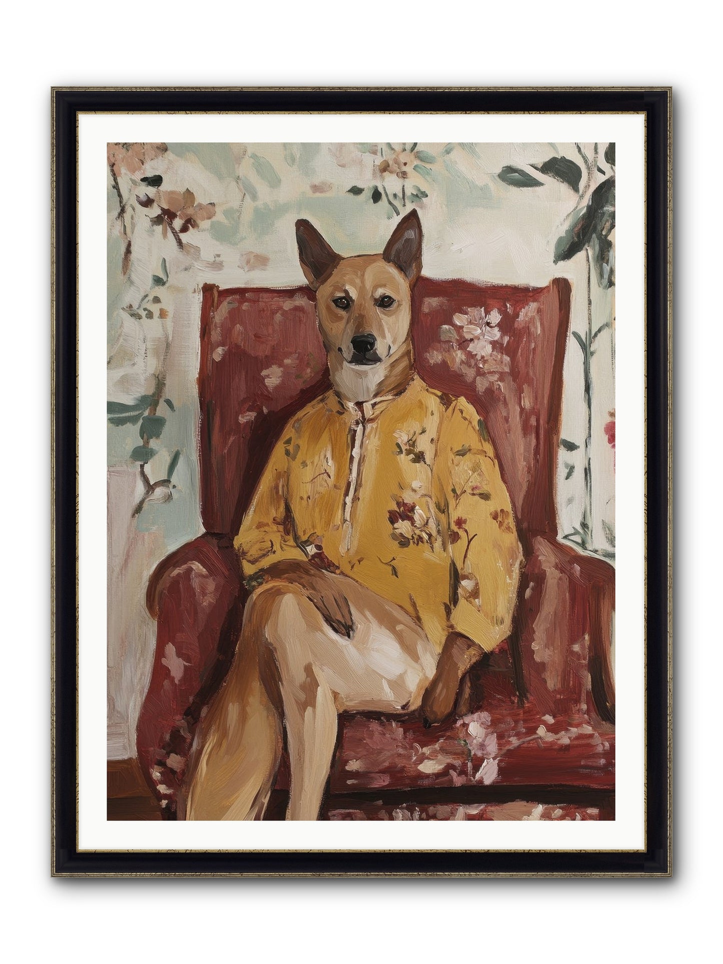 Miss Honey Bee Framed Print - Black & Gold 36x48