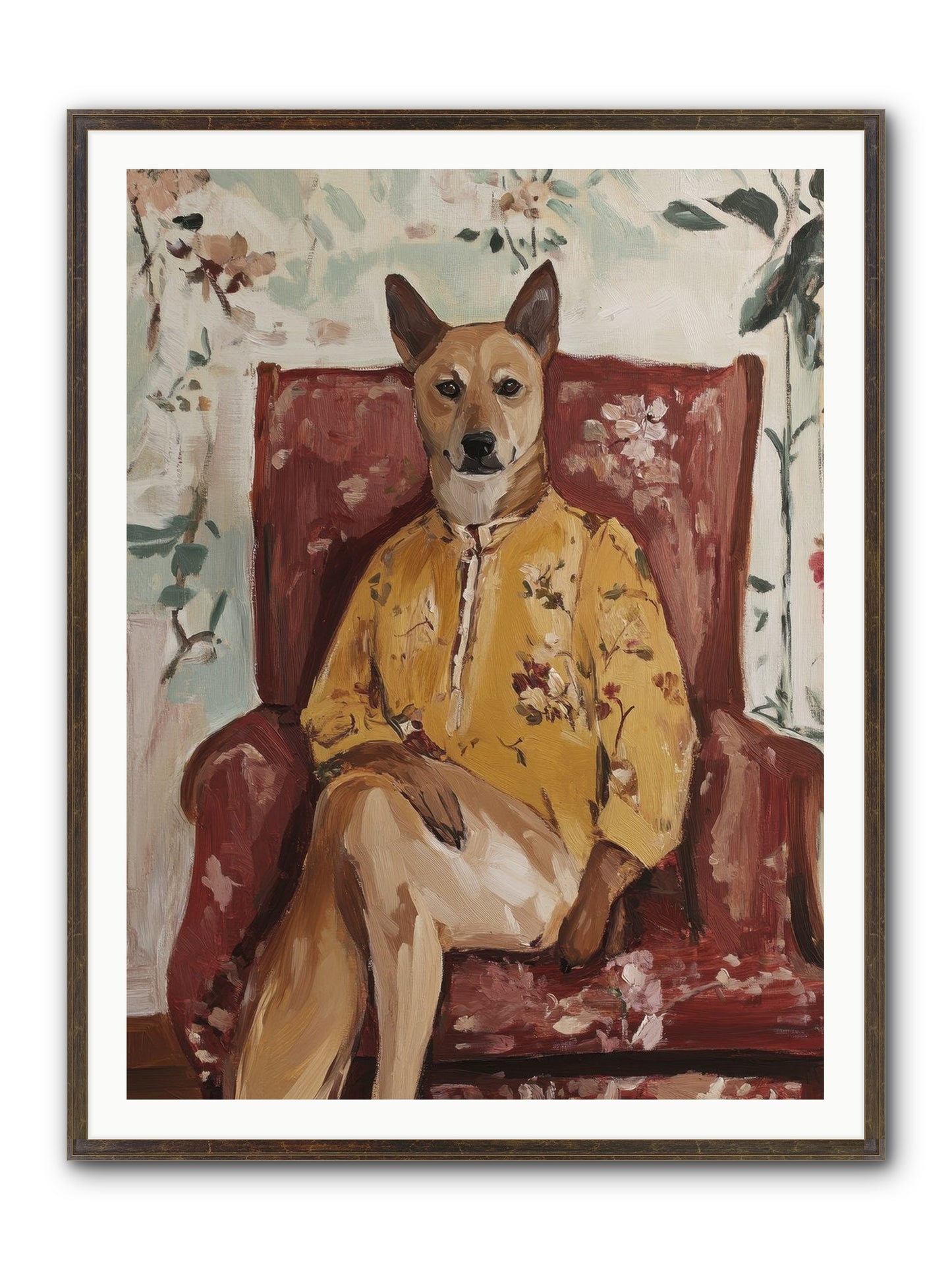 Miss Honey Bee Framed Print - Slimwoods Black/Gold 36x48