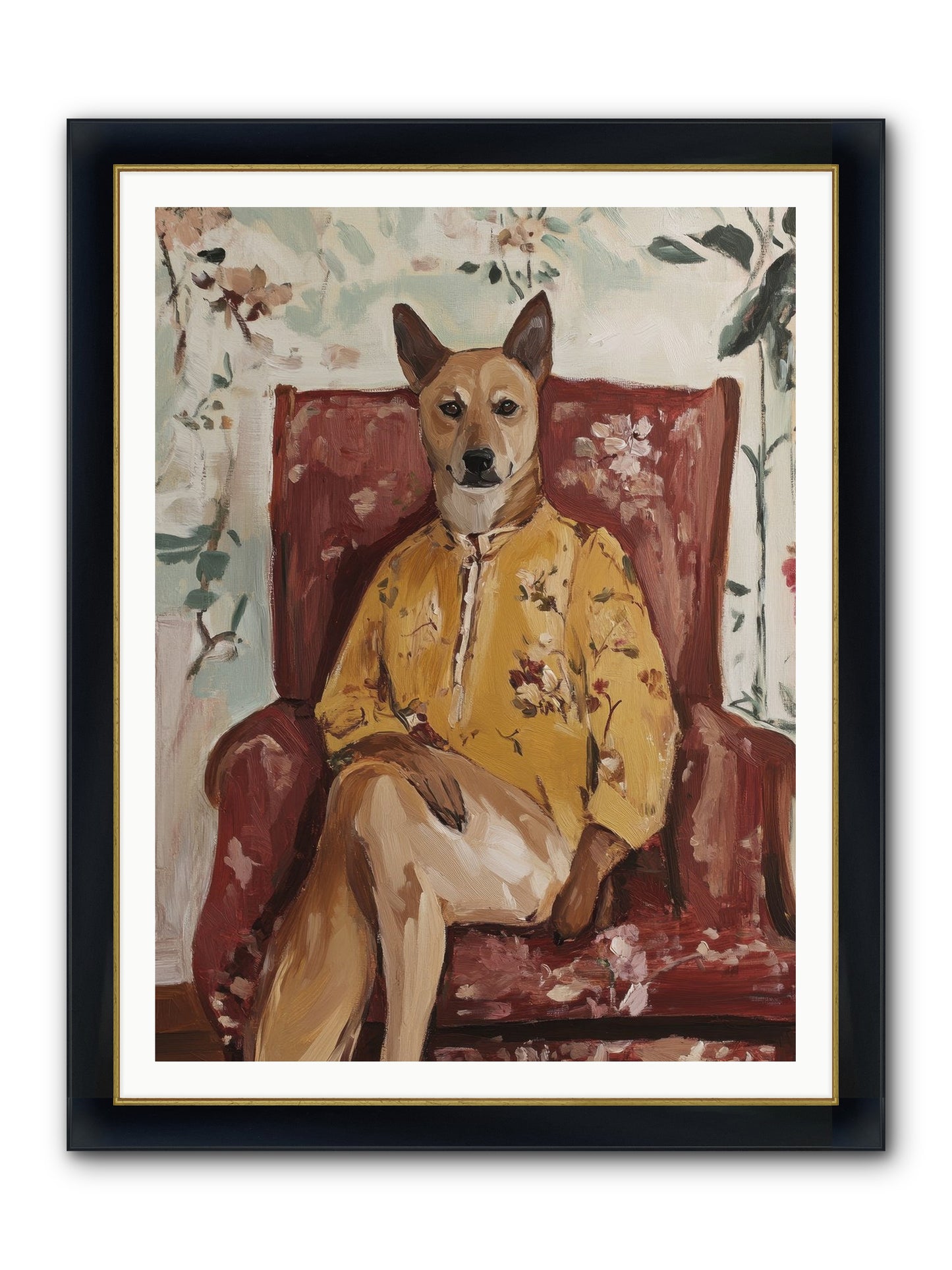 Miss Honey Bee Framed Print - Wide Black w/Gold 36x48