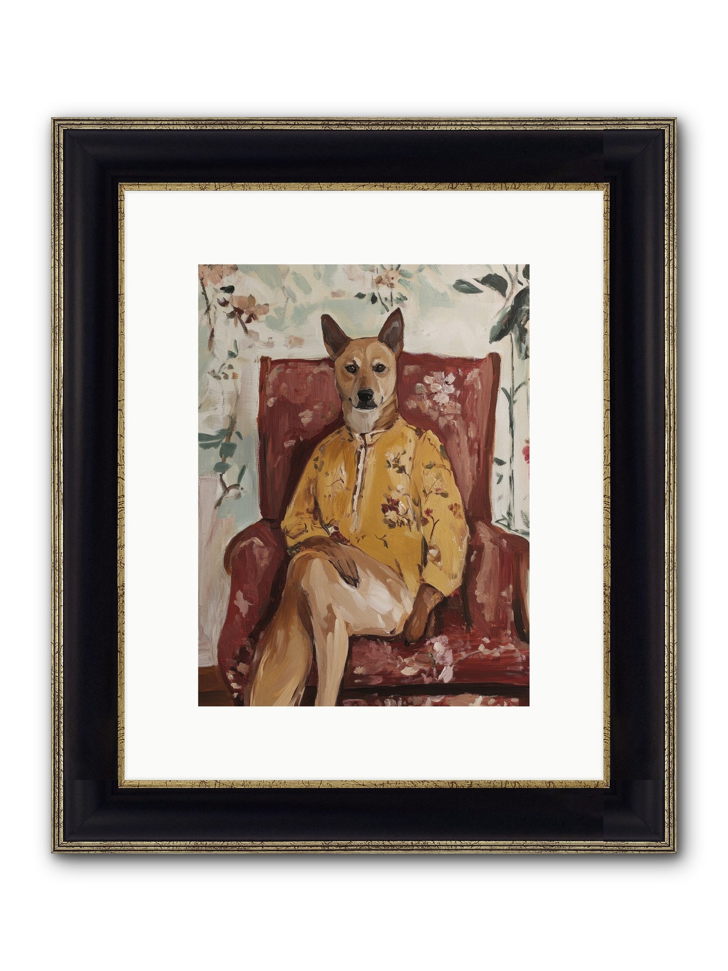 Miss Honey Bee Framed Print - Black & Gold 9x12
