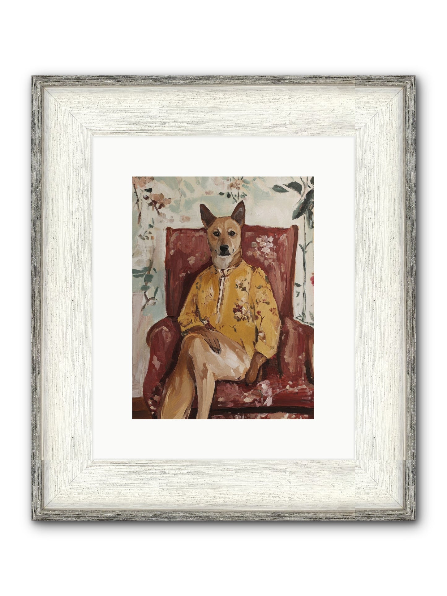 Miss Honey Bee Framed Print - Driftwood White 9x12
