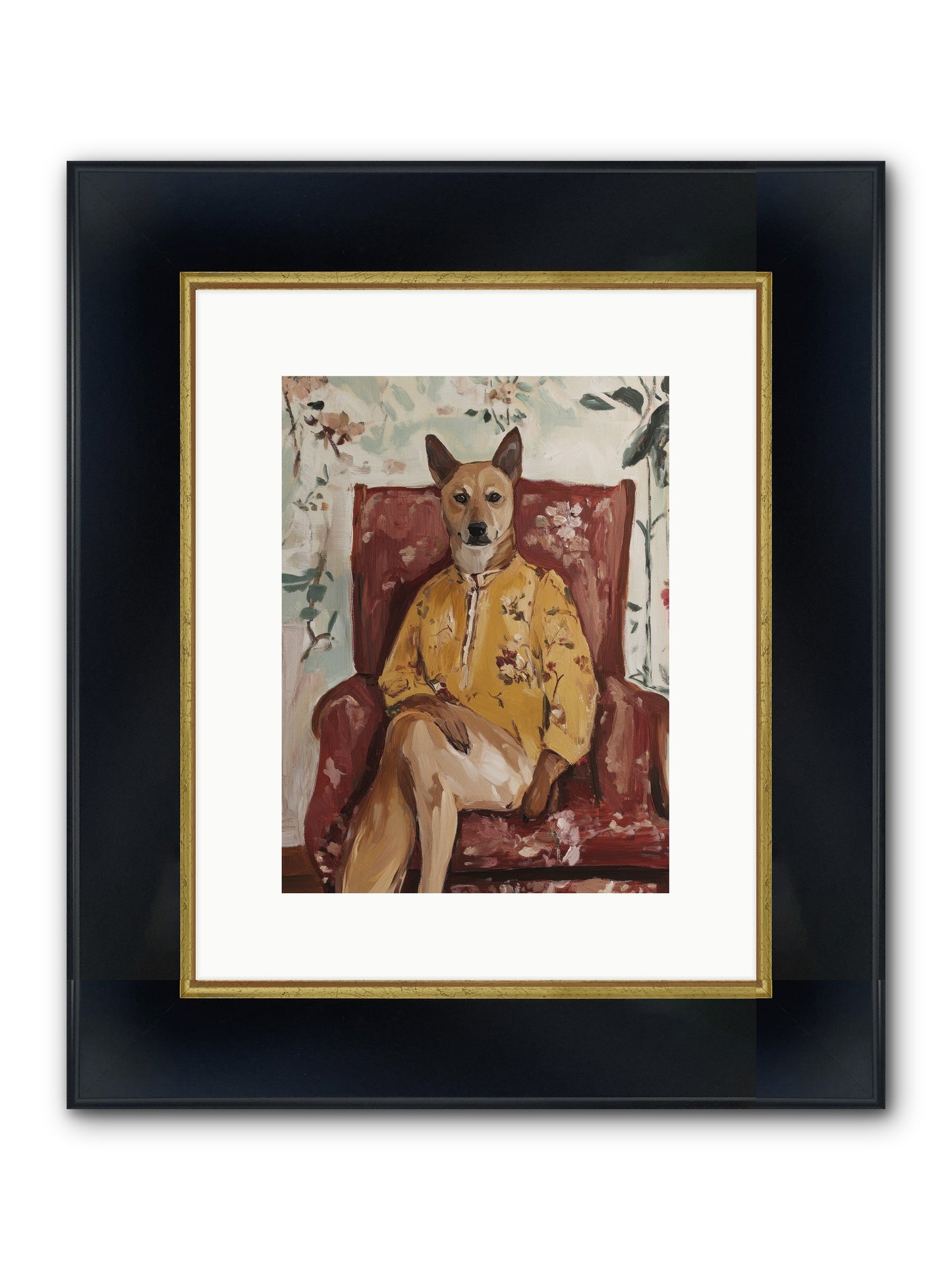 Miss Honey Bee Framed Print - Wide Black w/Gold 9x12