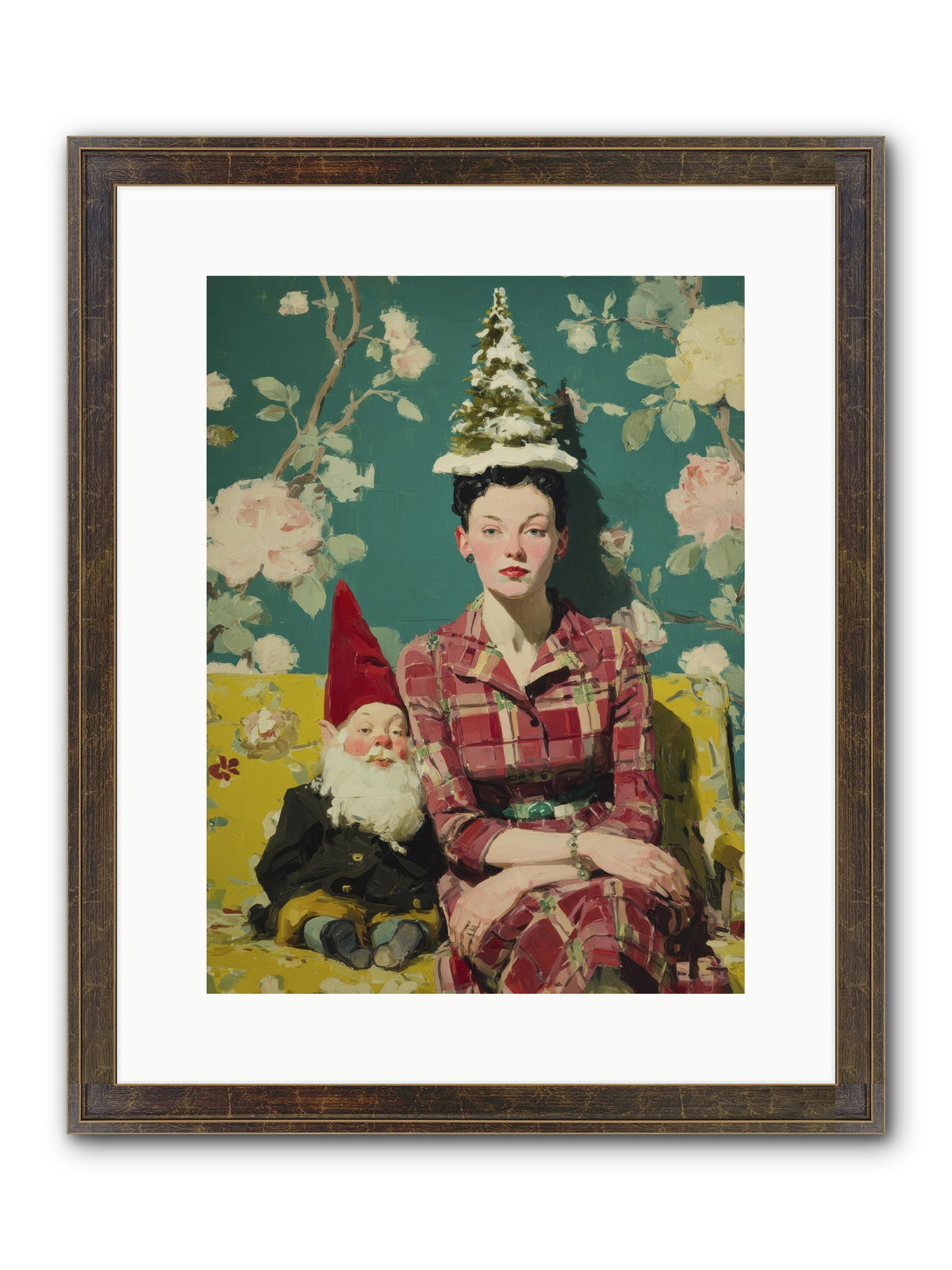 Miss Marrow’s Holiday Agenda Framed Print - Slimwoods Black/Gold 12x16