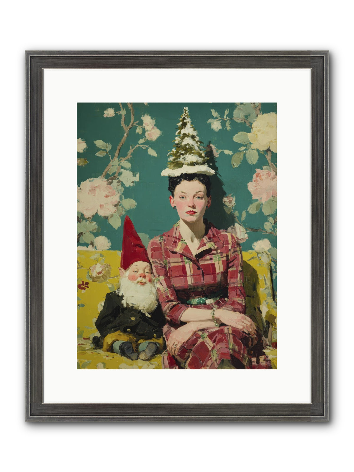Miss Marrow’s Holiday Agenda Framed Print - Slimwoods Black/Silver 12x16