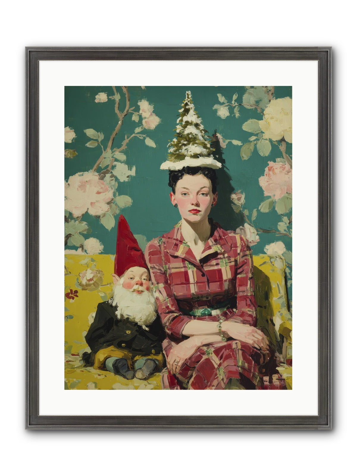 Miss Marrow’s Holiday Agenda Framed Print - Slimwoods Black/Silver 18x24