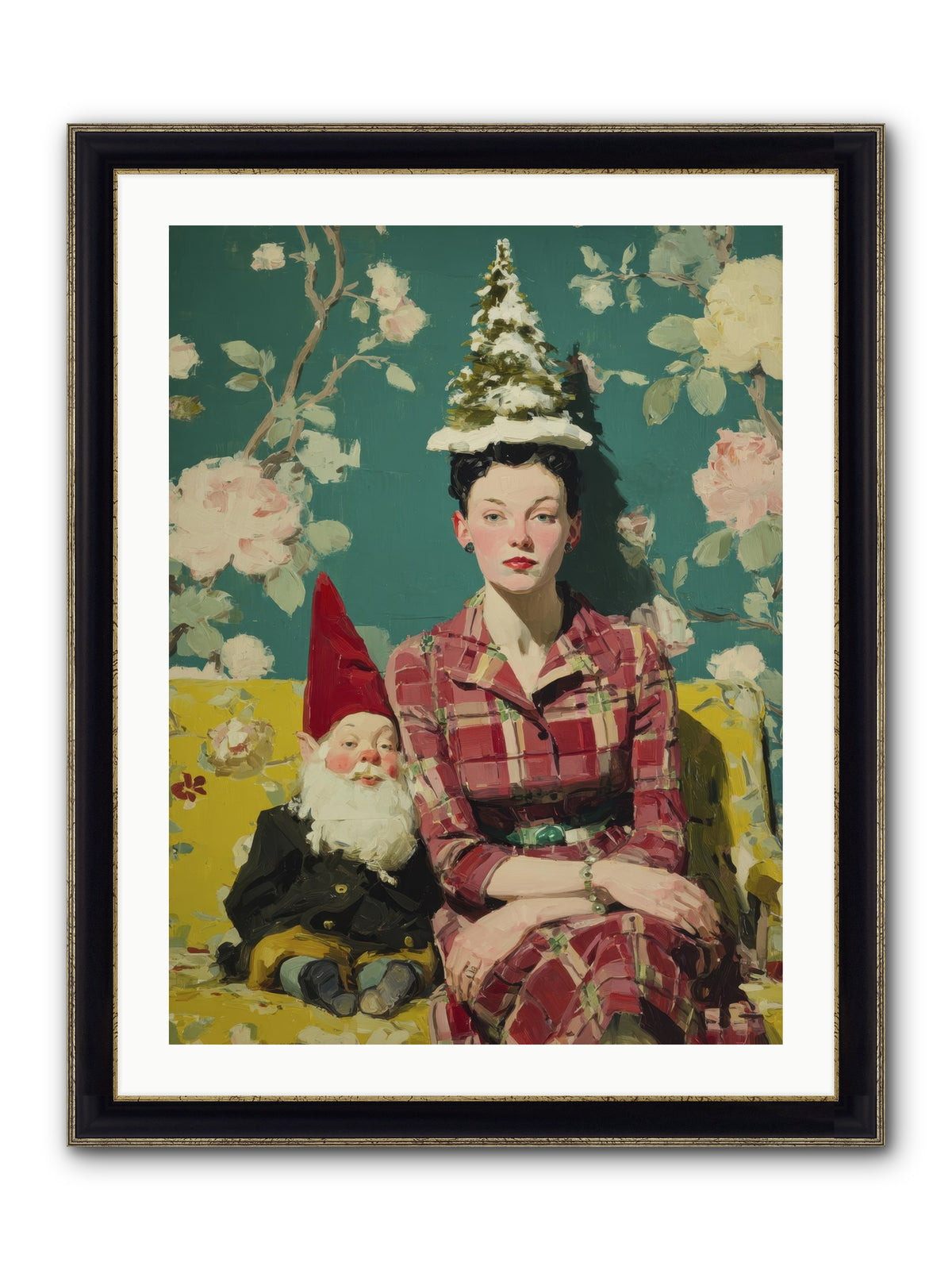 Miss Marrow’s Holiday Agenda Framed Print - Black & Gold 24x32