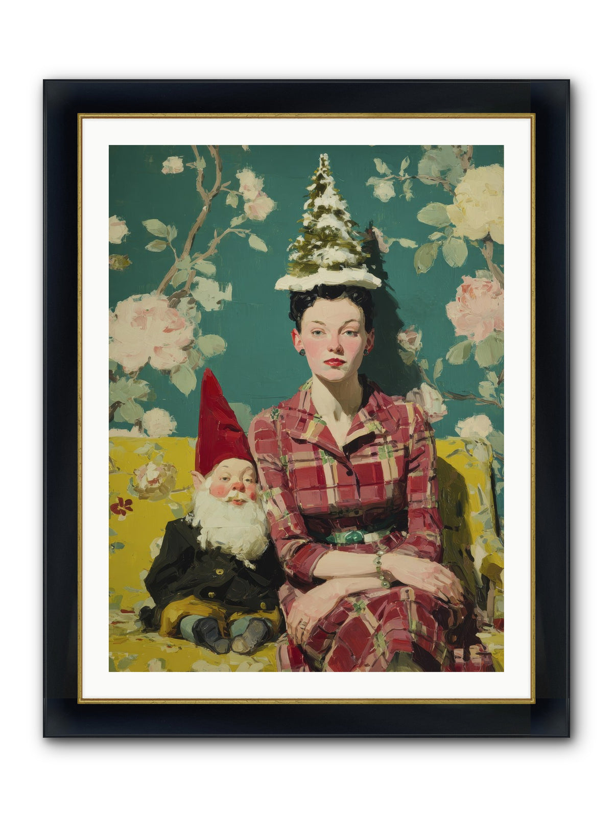Miss Marrow’s Holiday Agenda Framed Print - Wide Black w/Gold 30x40