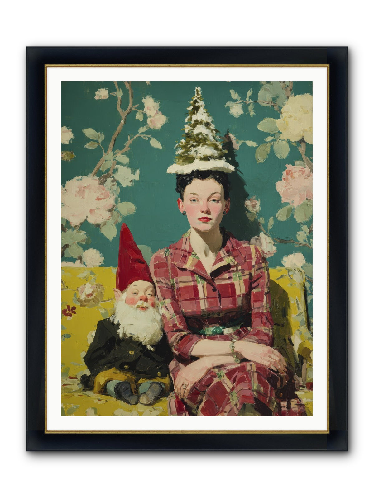 Miss Marrow’s Holiday Agenda Framed Print - Wide Black w/Gold 36x48