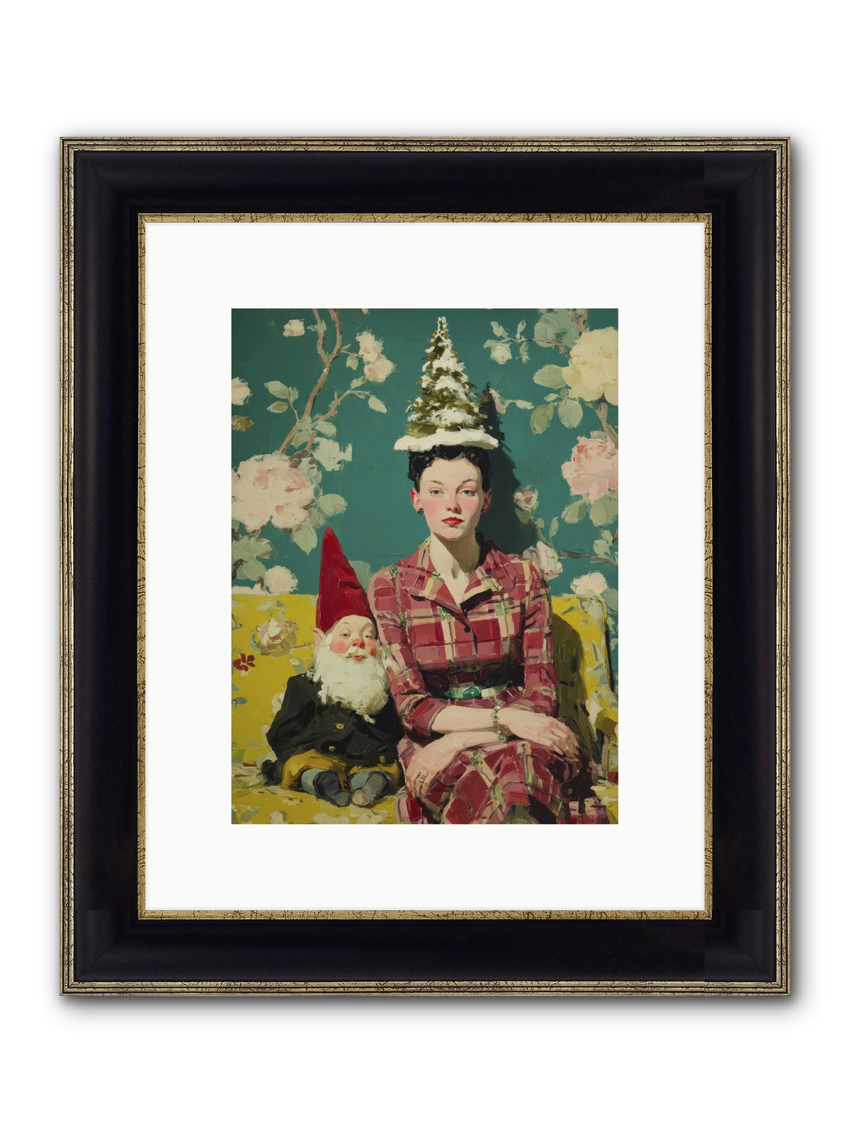 Miss Marrow’s Holiday Agenda Framed Print - Black & Gold 9x12