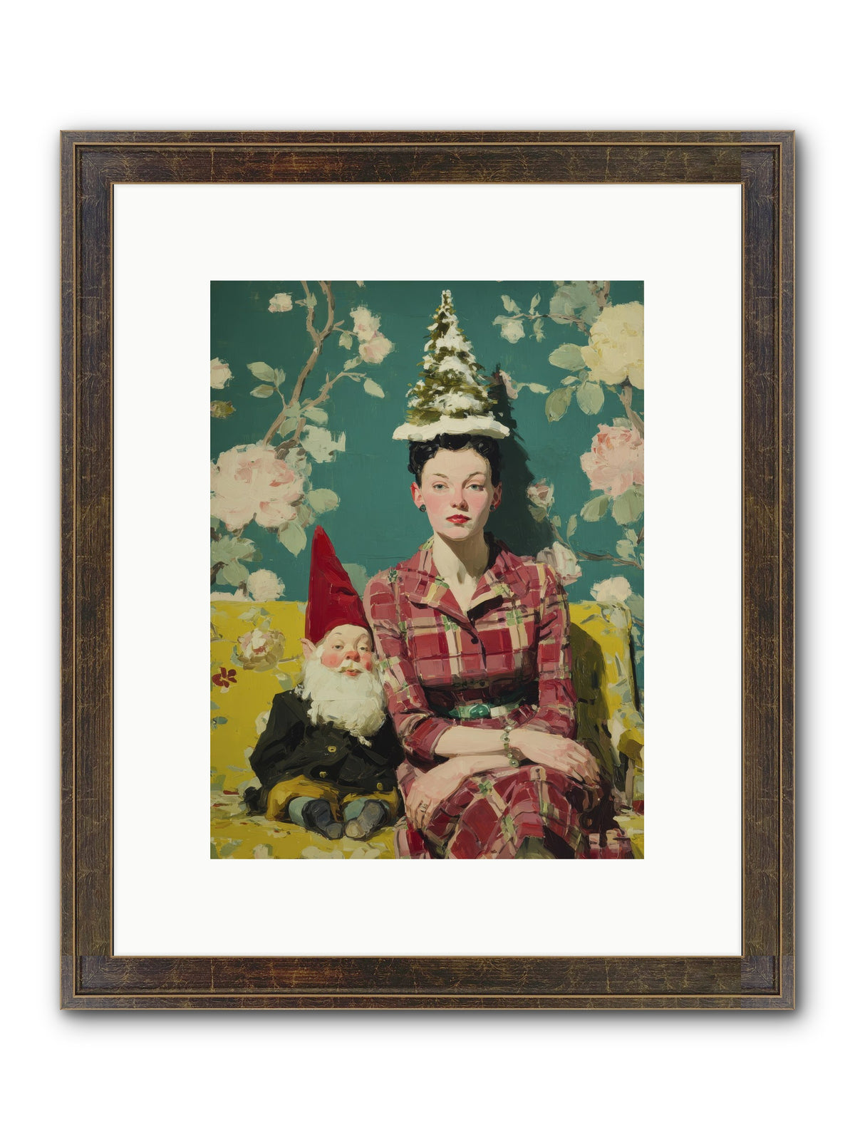 Miss Marrow’s Holiday Agenda Framed Print - Slimwoods Black/Gold 9x12