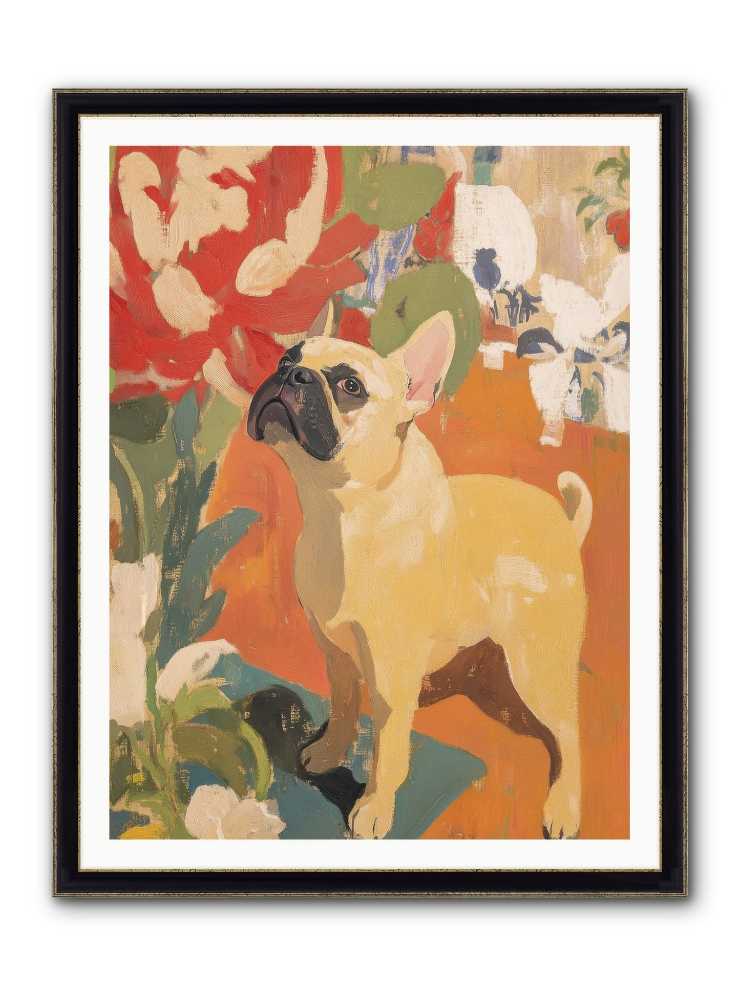 Miss Peaches Butterworth Framed Print - Black & Gold 36x48