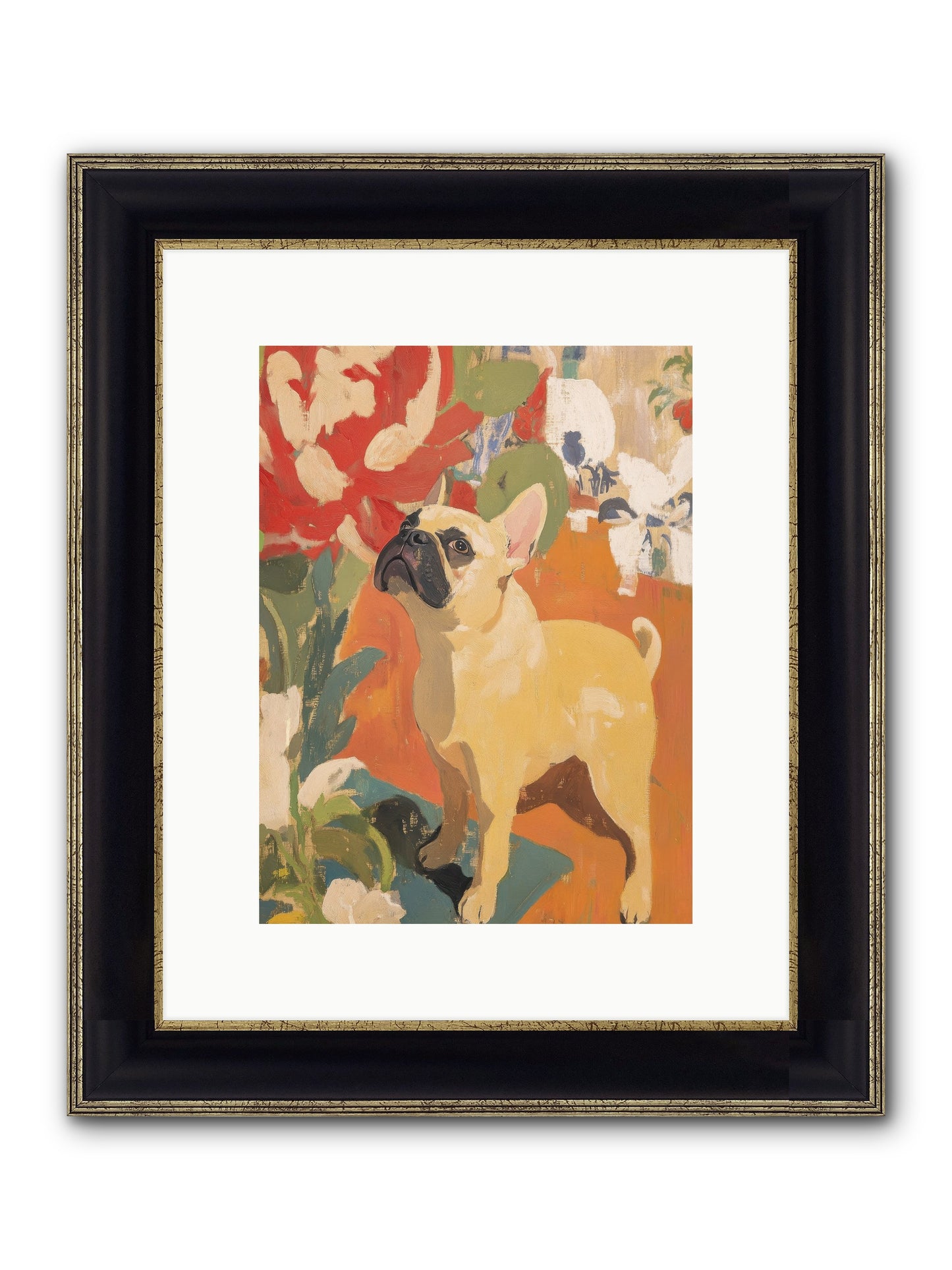Miss Peaches Butterworth Framed Print - Black & Gold 9x12