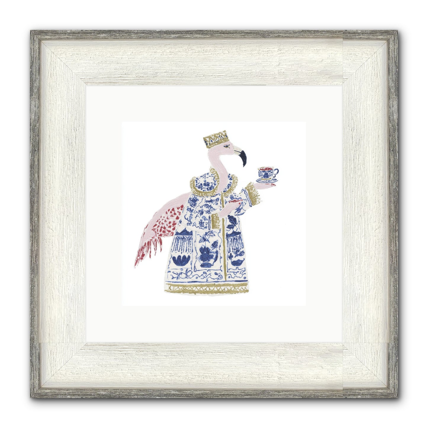 Miss Plume’s Catalogue Framed Print - Driftwood White 10x10
