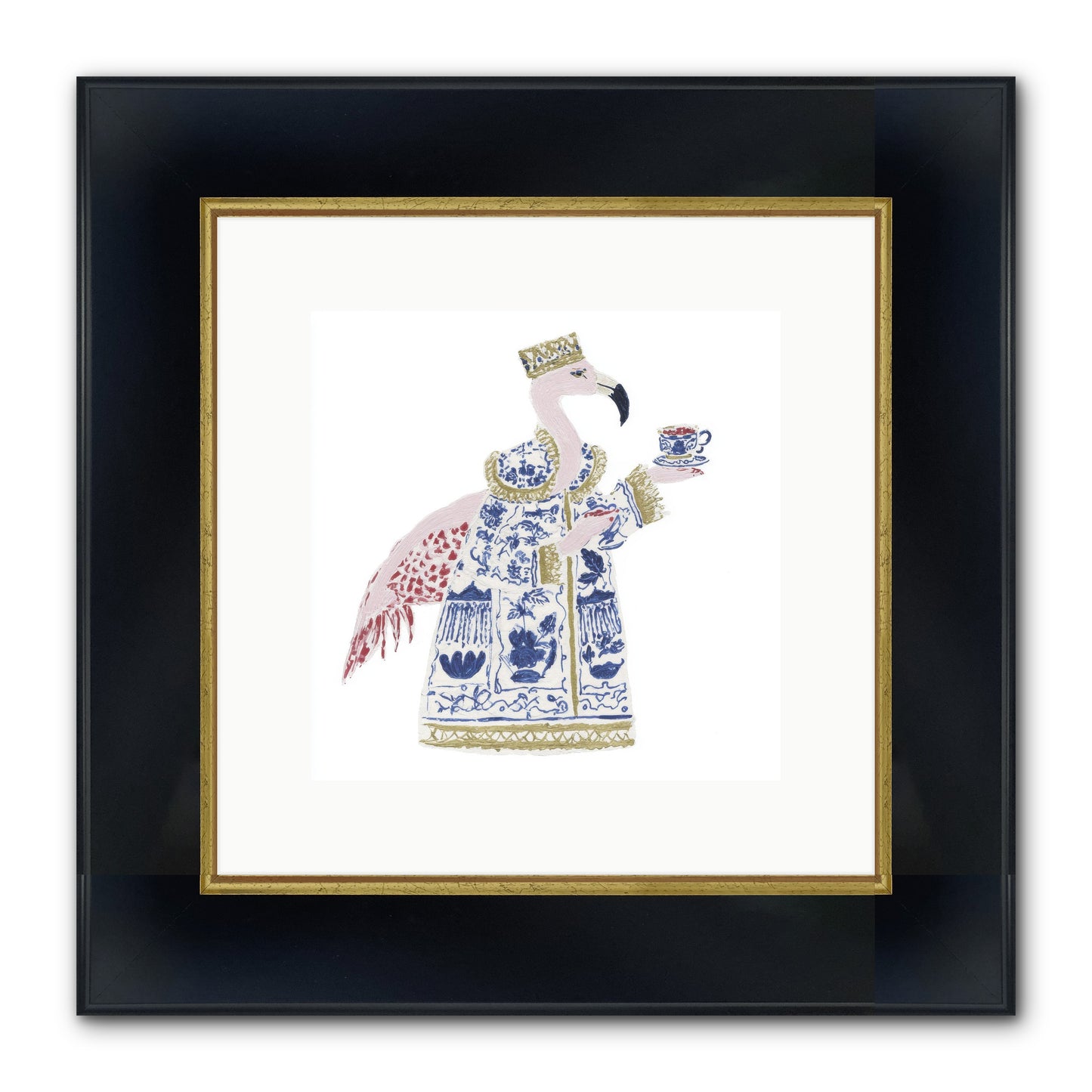 Miss Plume’s Catalogue Framed Print - Wide Black w/Gold 10x10