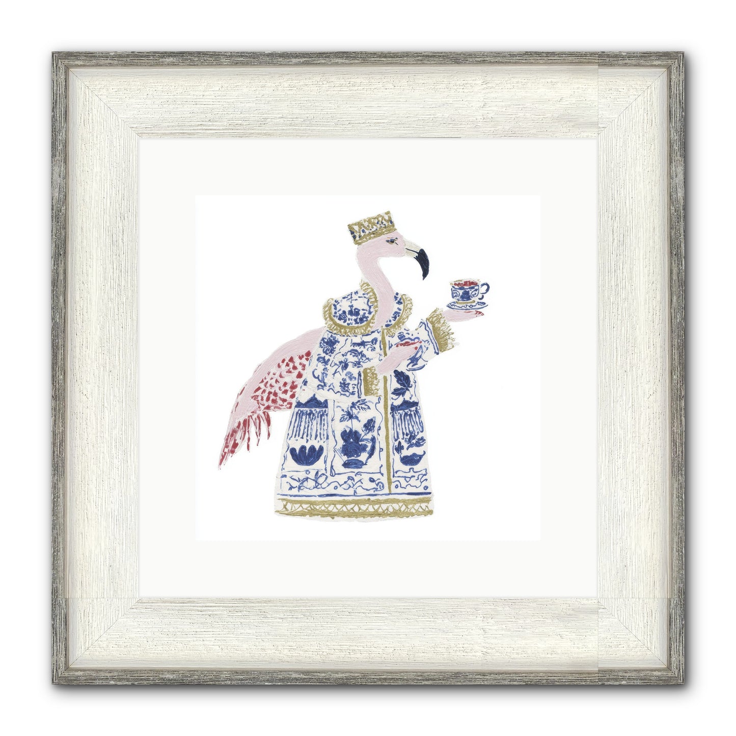 Miss Plume’s Catalogue Framed Print - Driftwood White 12x12