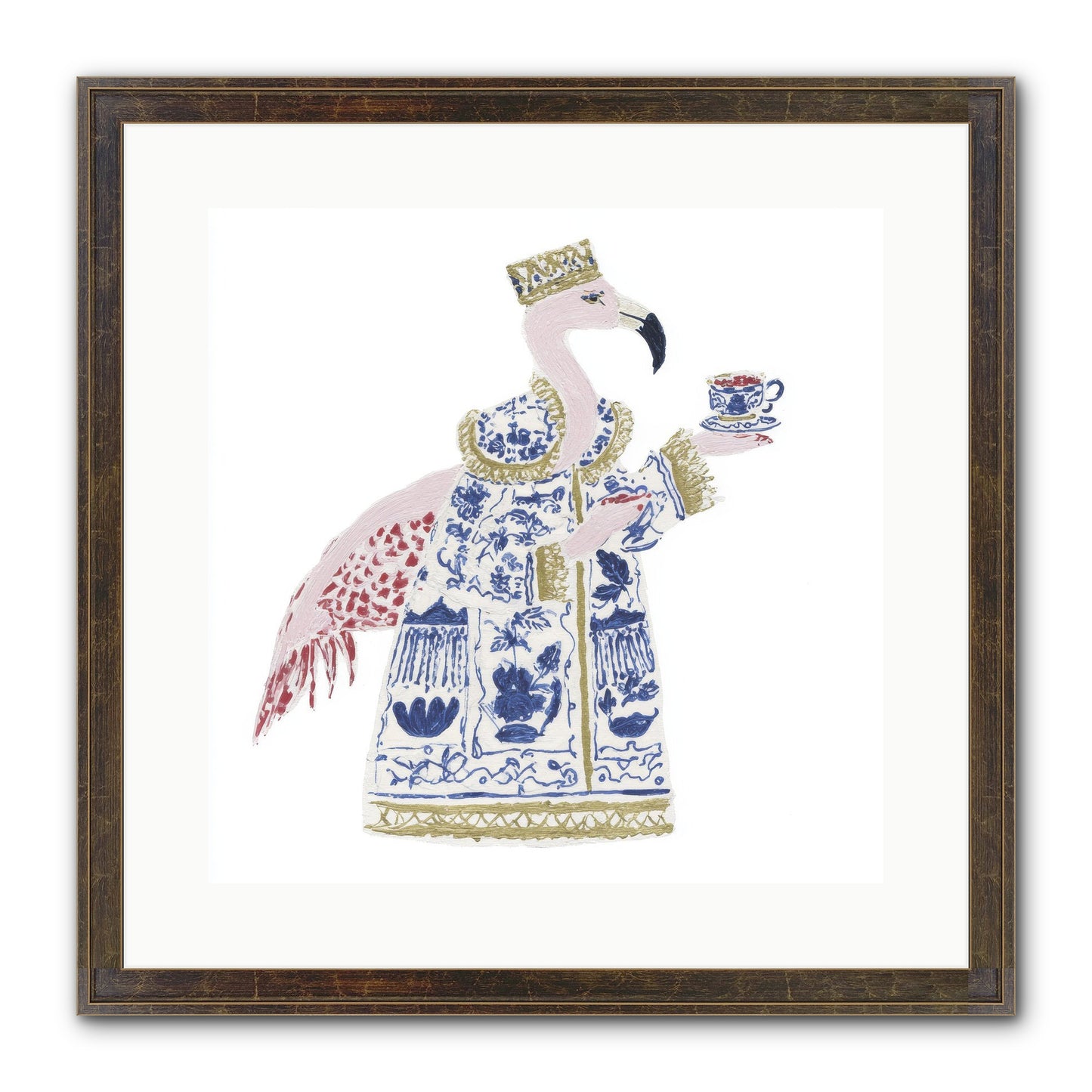 Miss Plume’s Catalogue Framed Print - Slimwoods Black/Gold 16x16