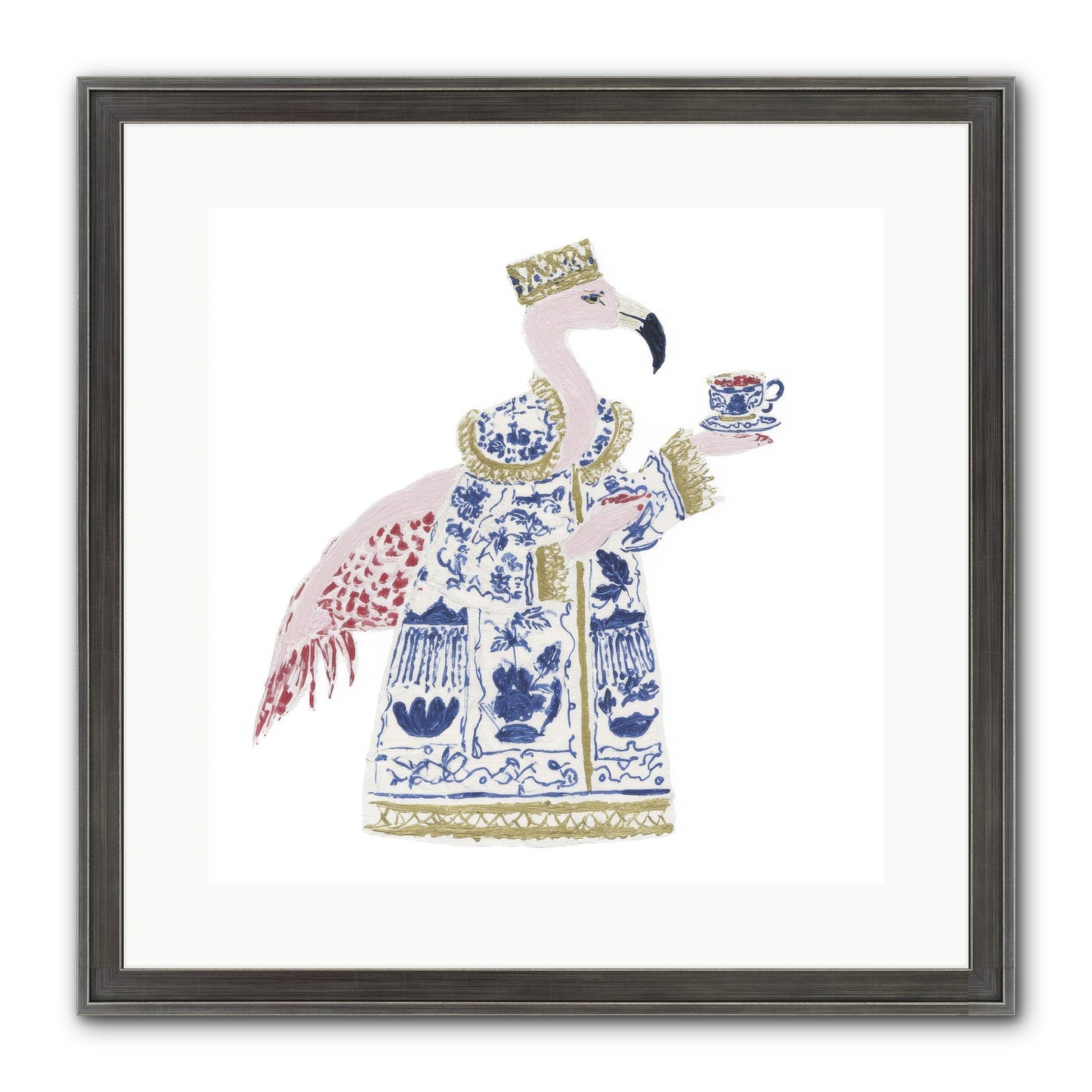 Miss Plume’s Catalogue Framed Print - Slimwoods Black/Silver 16x16