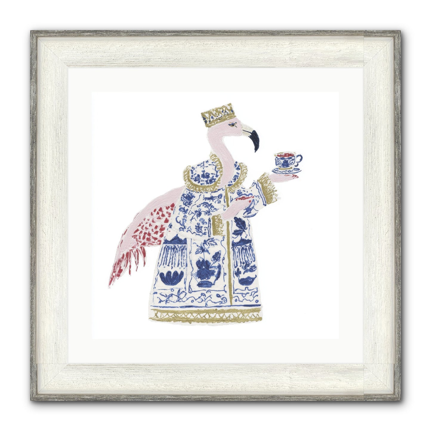 Miss Plume’s Catalogue Framed Print - Driftwood White 20x20