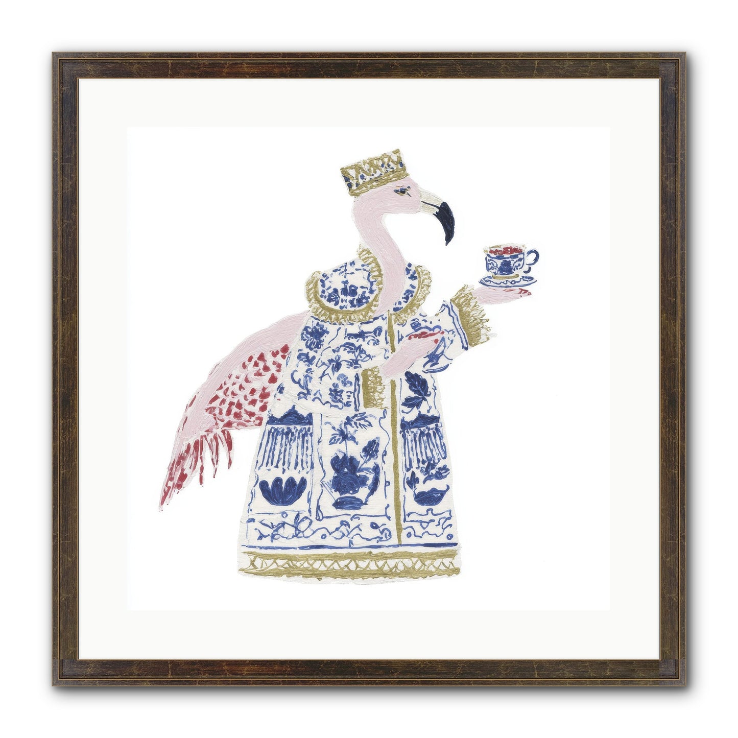 Miss Plume’s Catalogue Framed Print - Slimwoods Black/Gold 20x20