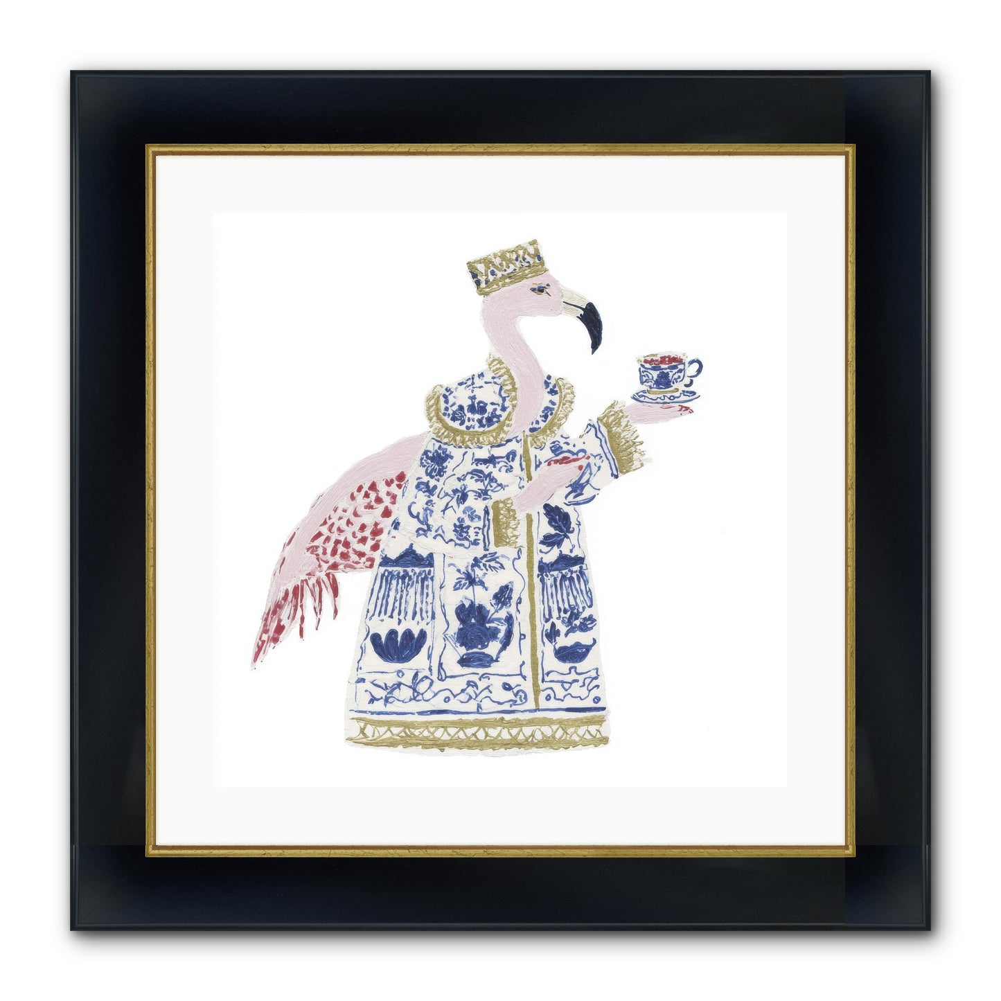 Miss Plume’s Catalogue Framed Print - Wide Black w/Gold 20x20