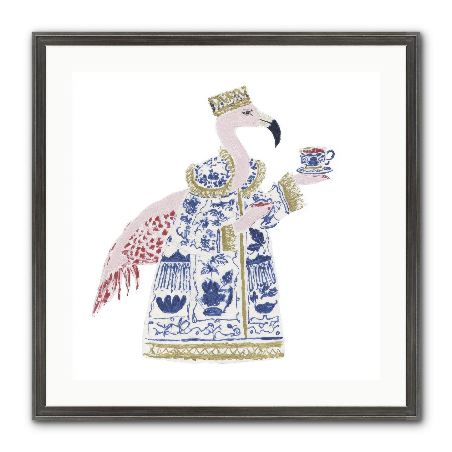 Miss Plume’s Catalogue Framed Print - Slimwoods Black/Silver 24x24