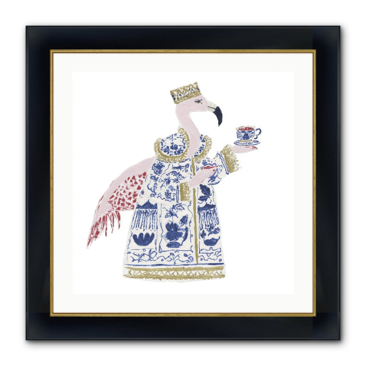 Miss Plume’s Catalogue Framed Print - Wide Black w/Gold 24x24