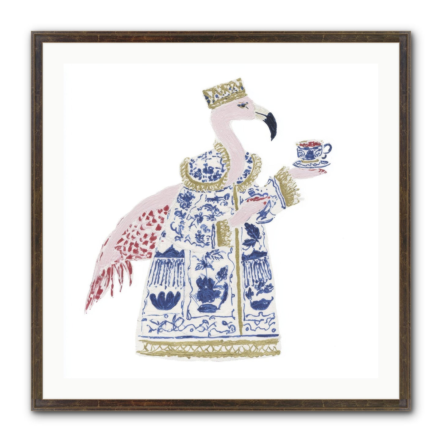 Miss Plume’s Catalogue Framed Print - Slimwoods Black/Gold 30x30