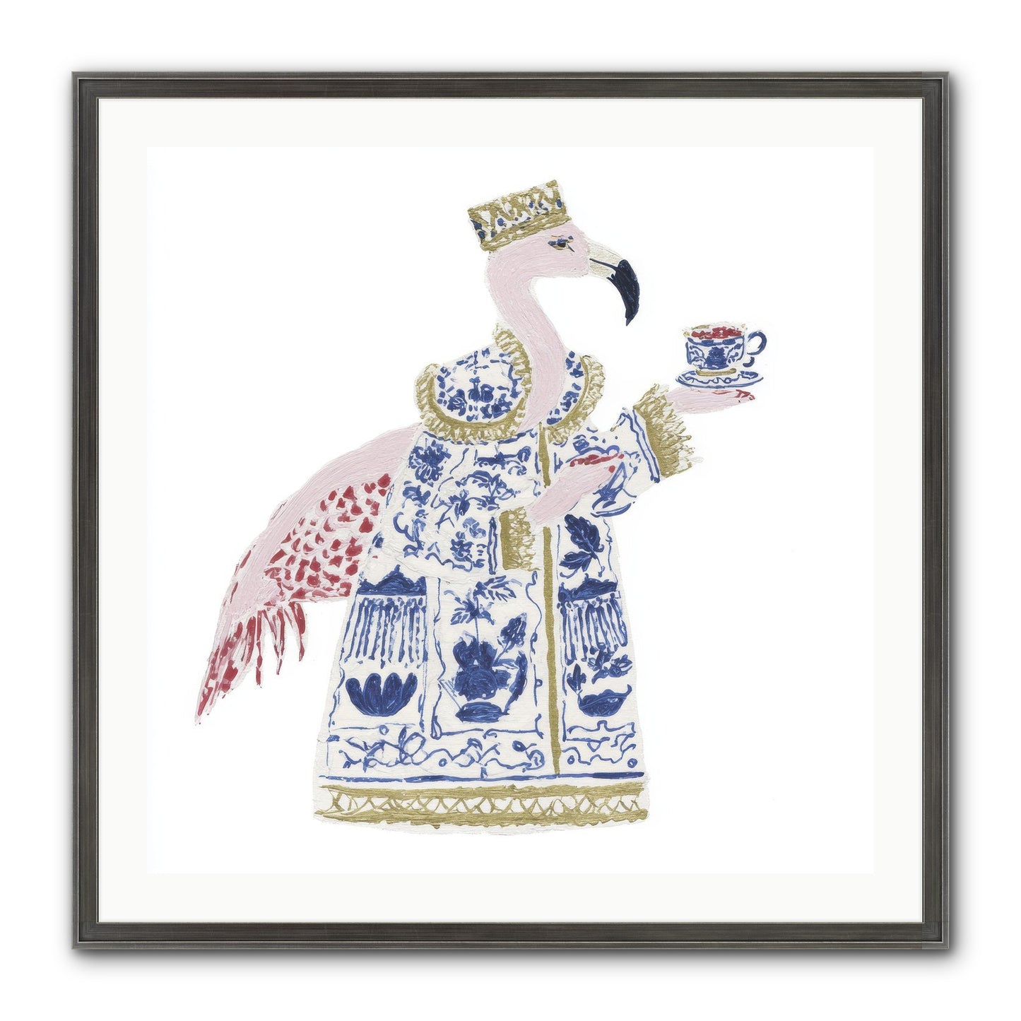 Miss Plume’s Catalogue Framed Print - Slimwoods Black/Silver 30x30