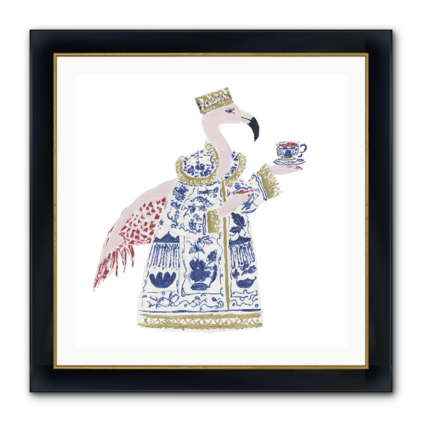 Miss Plume’s Catalogue Framed Print - Wide Black w/Gold 30x30