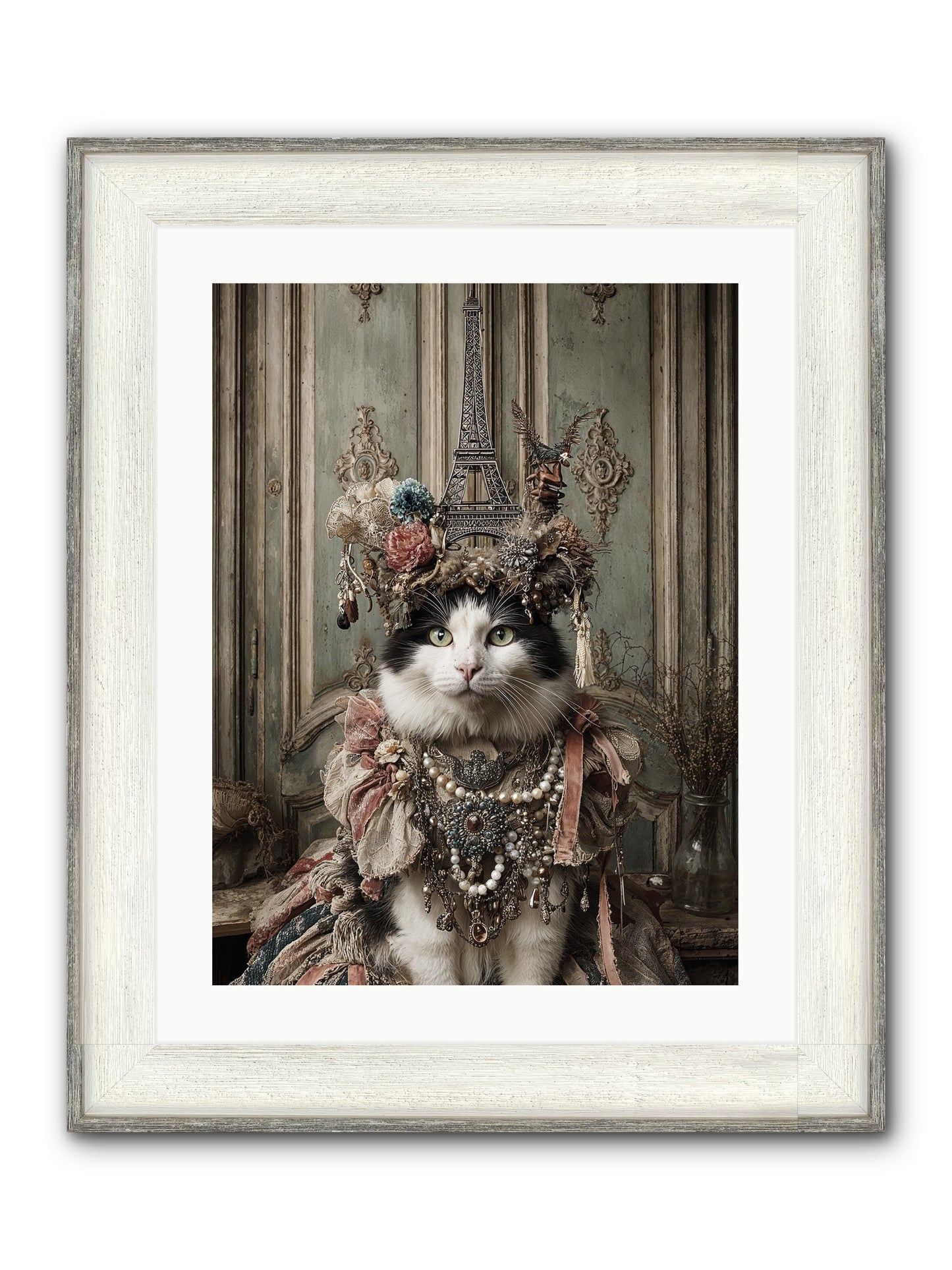 Miss Twill And The Lemon Parade Framed Print - Driftwood White 18x24