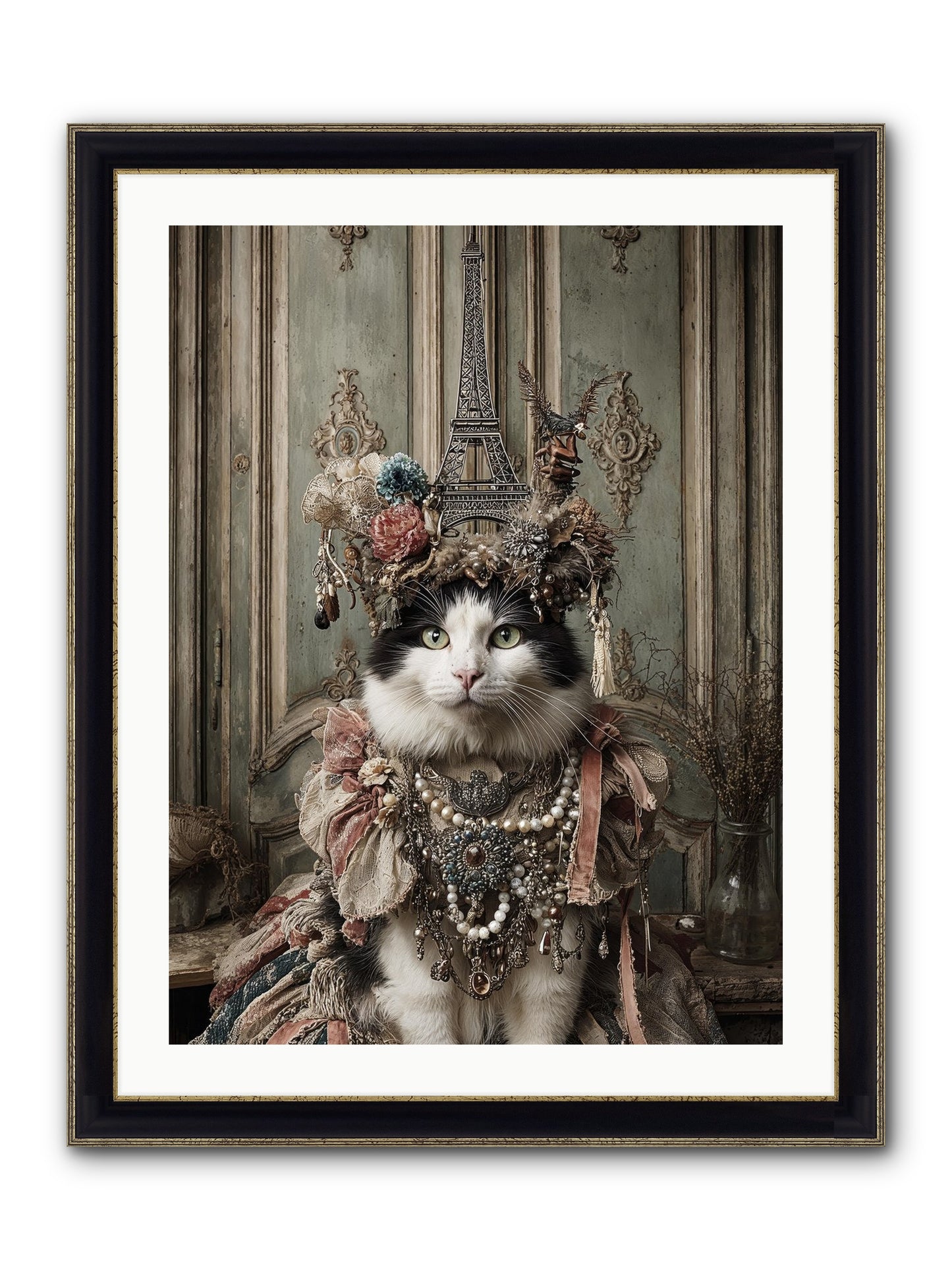 Miss Twill And The Lemon Parade Framed Print - Black & Gold 24x32