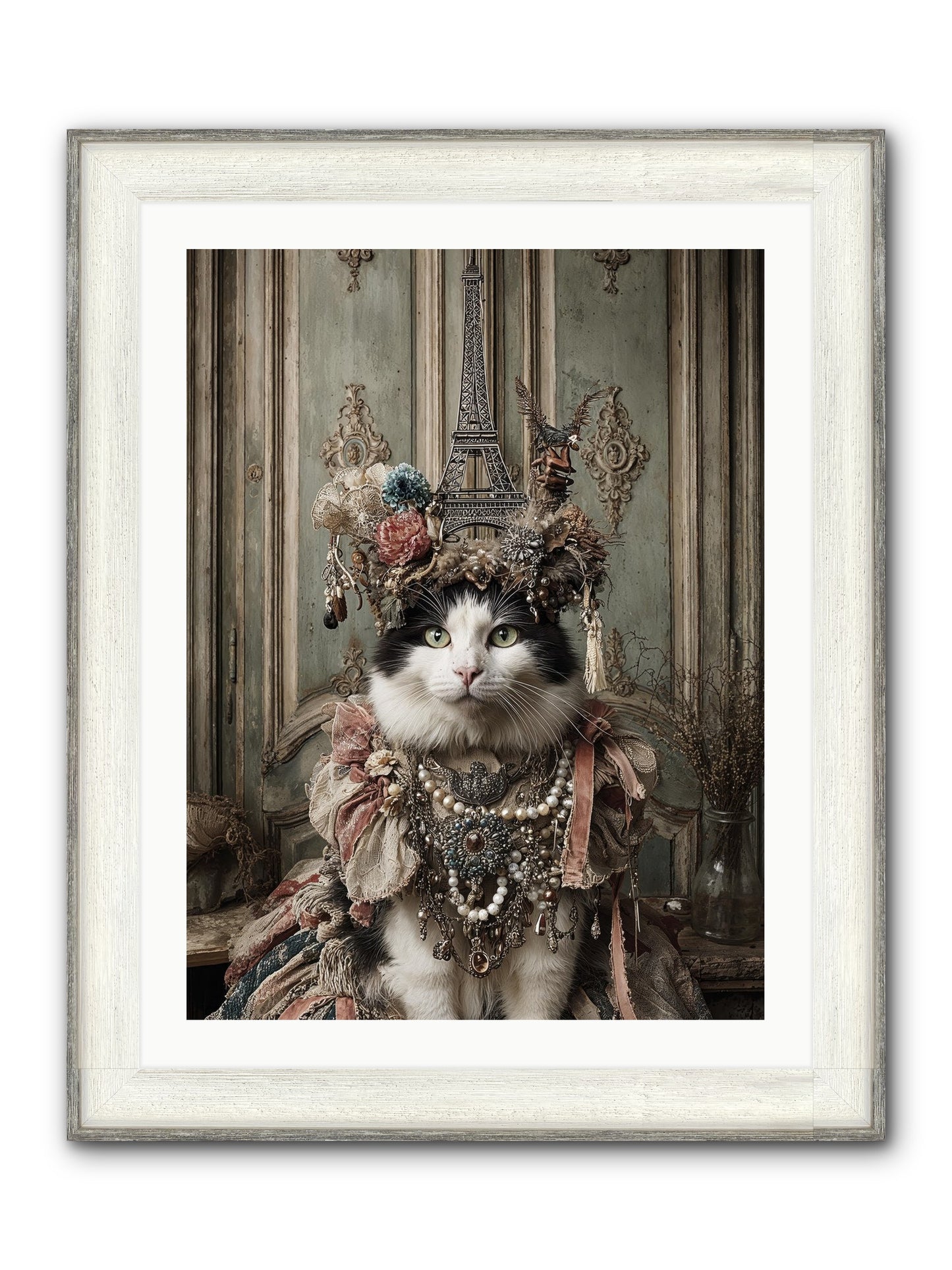 Miss Twill And The Lemon Parade Framed Print - Driftwood White 24x32