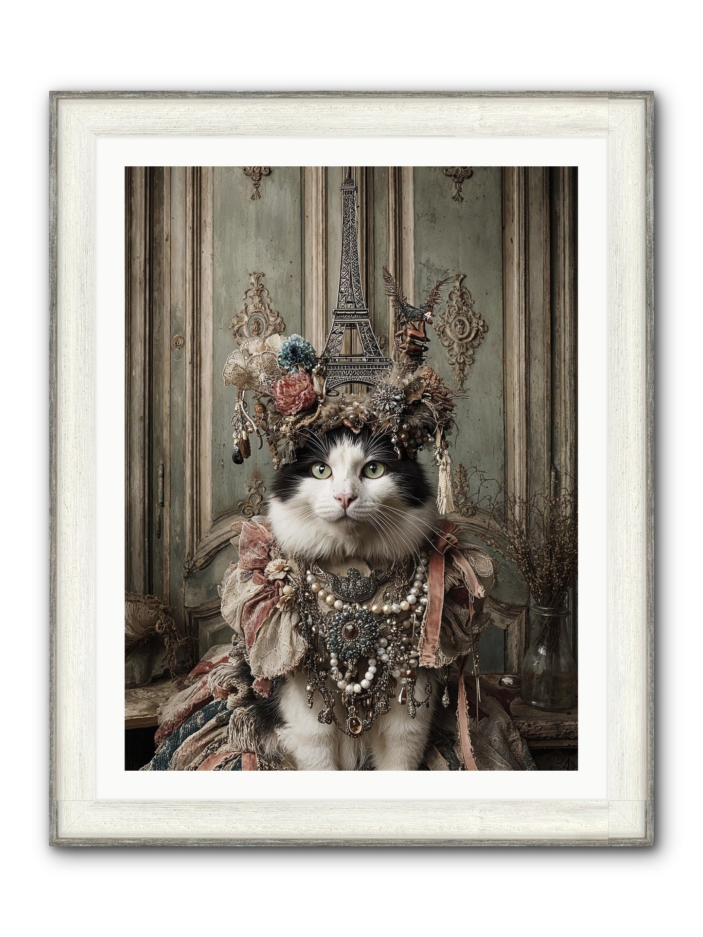 Miss Twill And The Lemon Parade Framed Print - Driftwood White 30x40