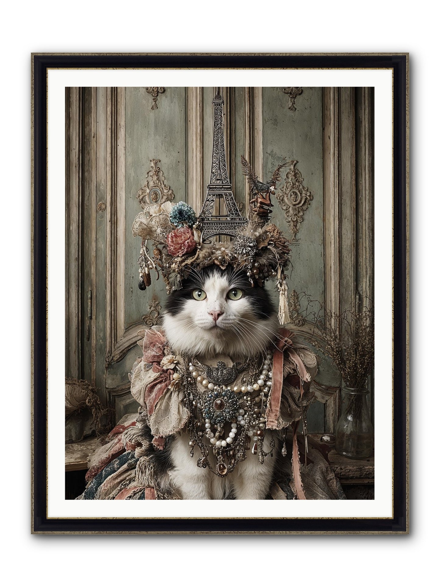 Miss Twill And The Lemon Parade Framed Print - Black & Gold 36x48