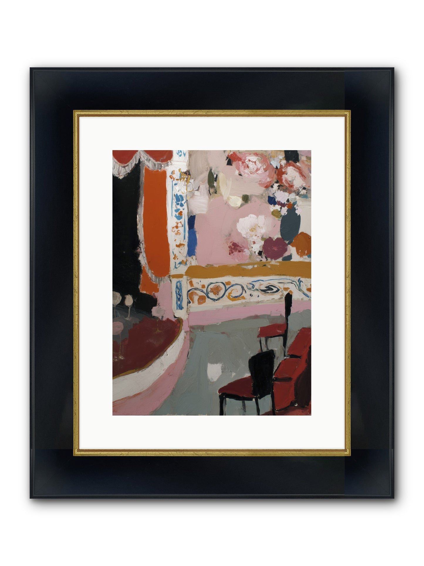 Missing Page Framed Print - Wide Black w/Gold 12x16