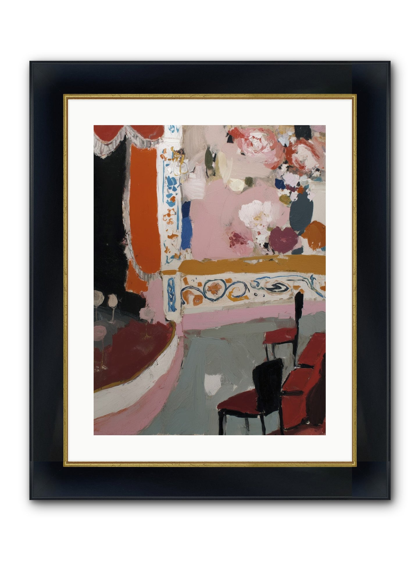 Missing Page Framed Print - Wide Black w/Gold 18x24
