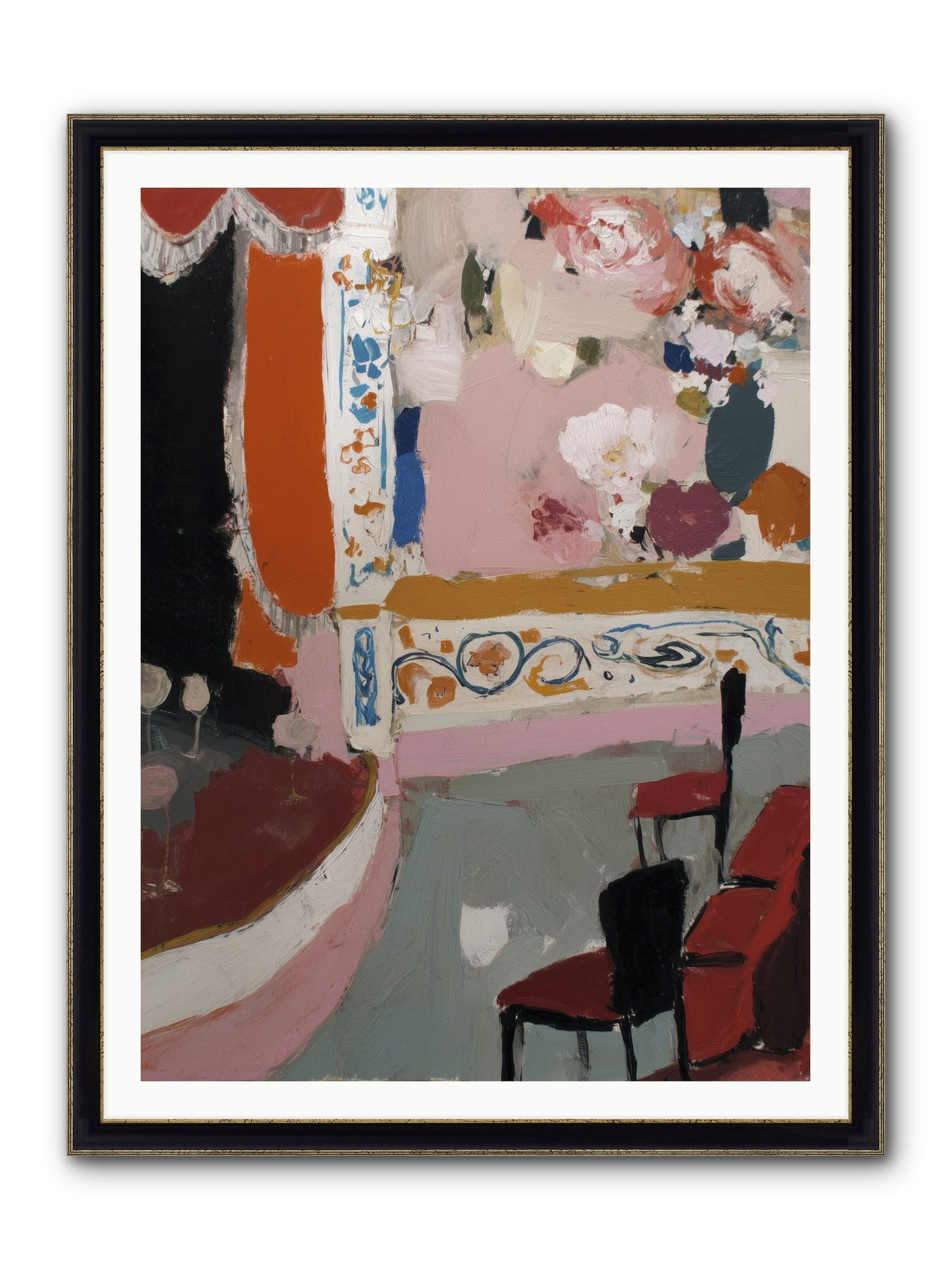 Missing Page Framed Print - Black & Gold 36x48