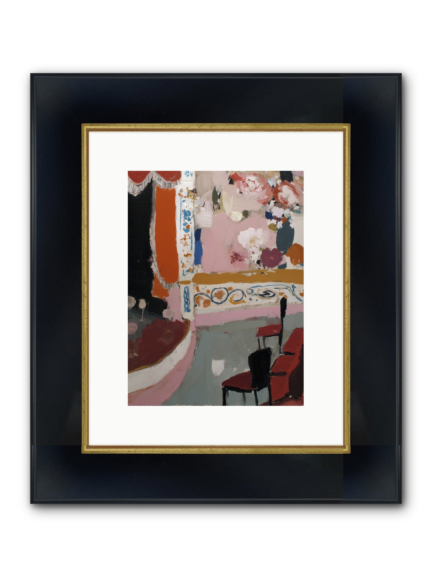 Missing Page Framed Print - Wide Black w/Gold 9x12