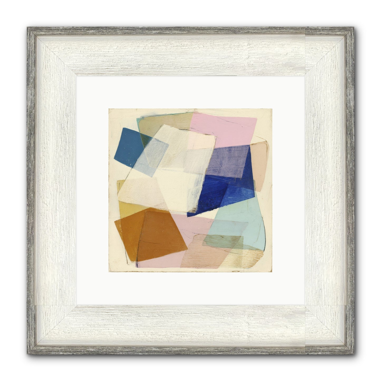 Misted Loom Framed Print - Driftwood White 10x10