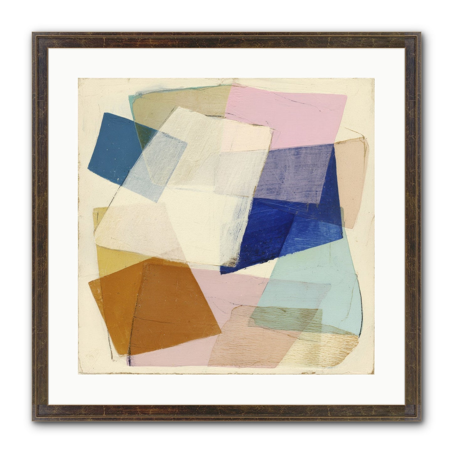 Misted Loom Framed Print - Slimwoods Black/Gold 20x20
