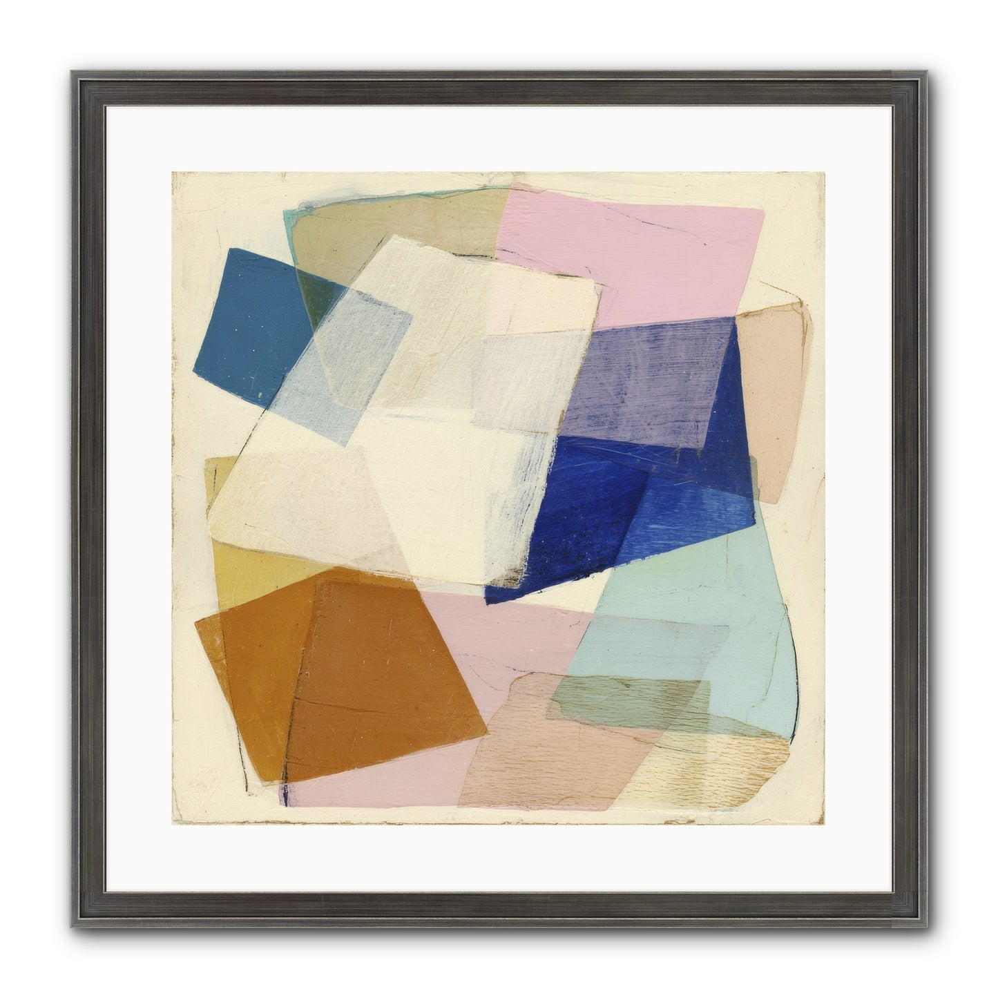 Misted Loom Framed Print - Slimwoods Black/Silver 20x20