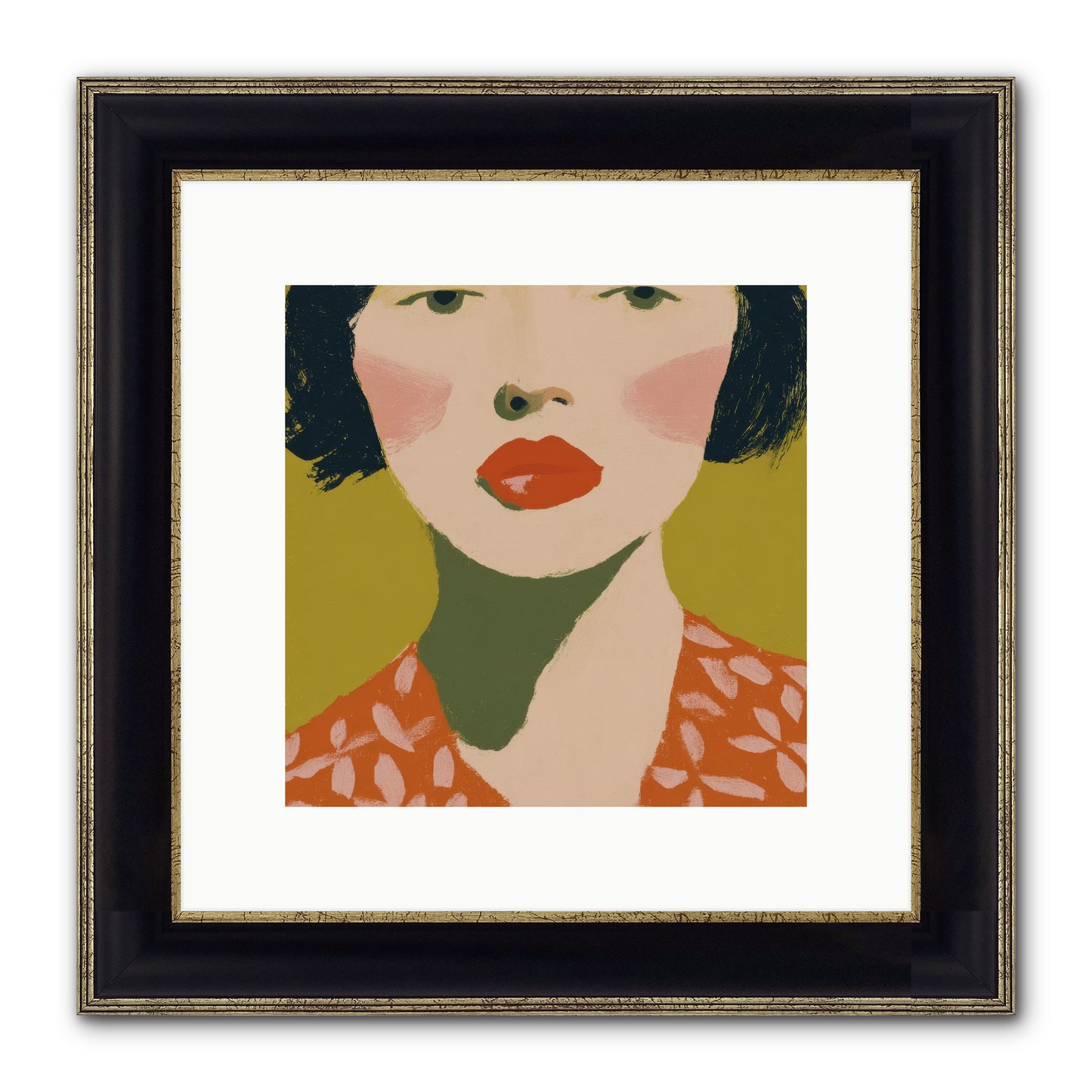 Moment Of Certainty Framed Print - Black & Gold 10x10