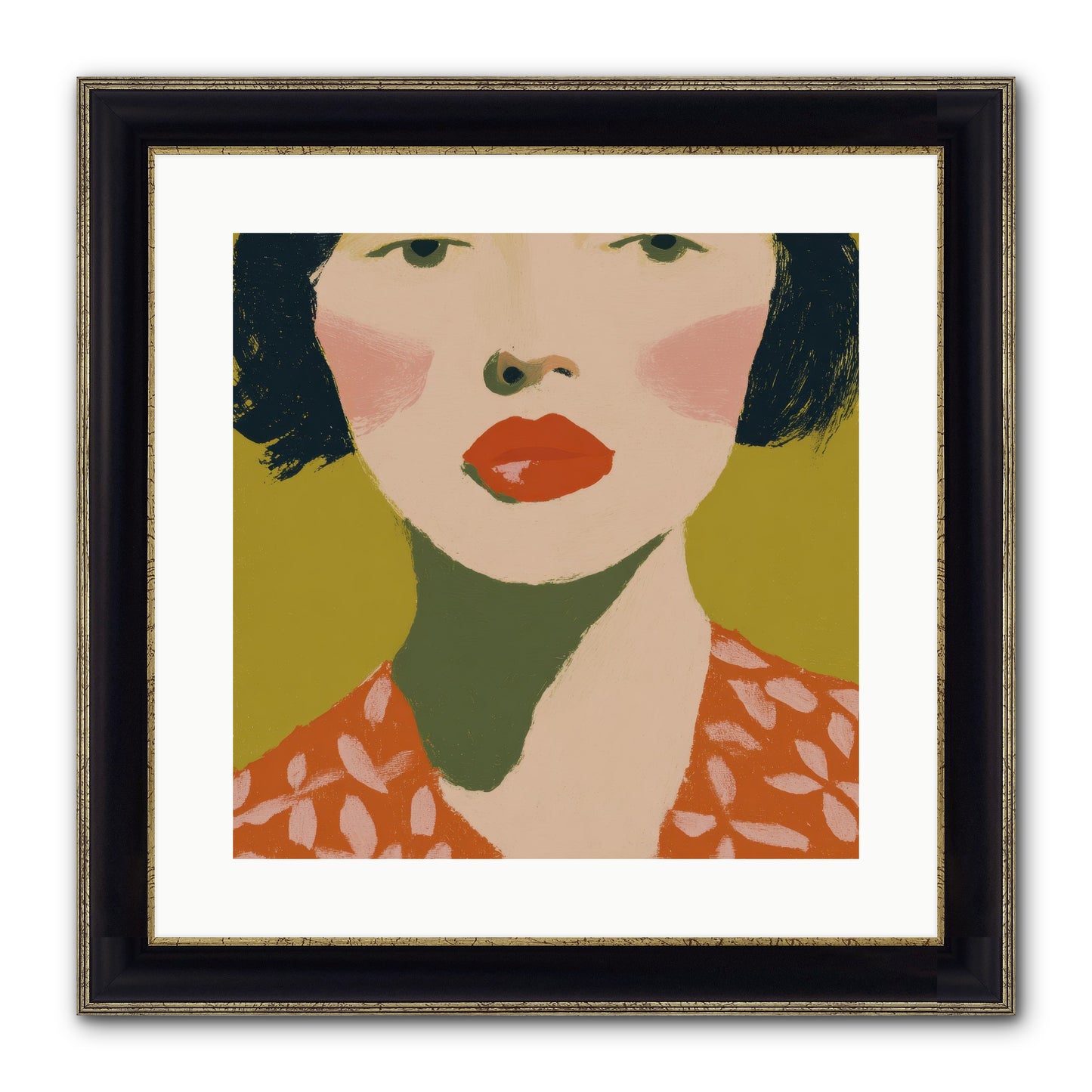 Moment Of Certainty Framed Print - Black & Gold 16x16