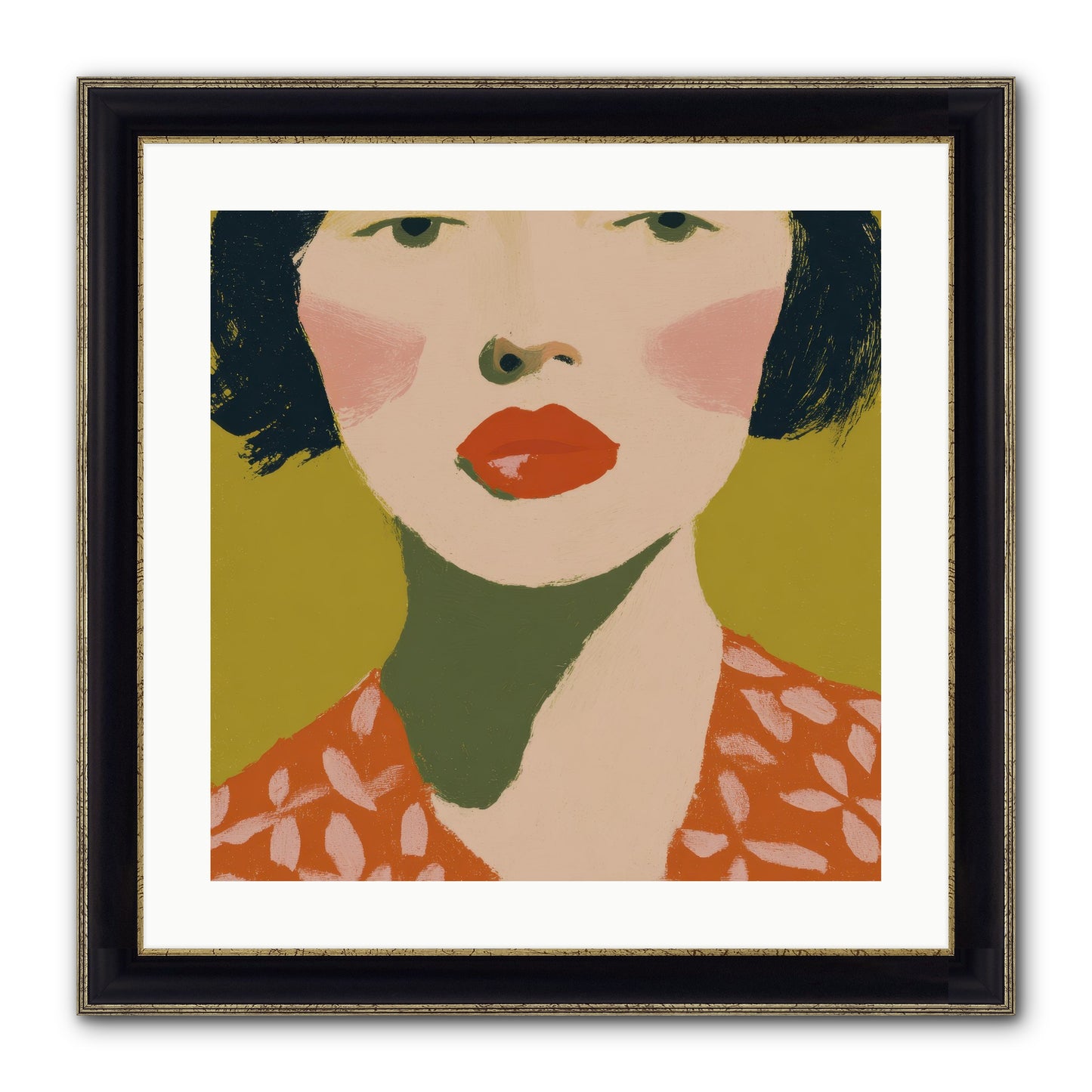 Moment Of Certainty Framed Print - Black & Gold 20x20