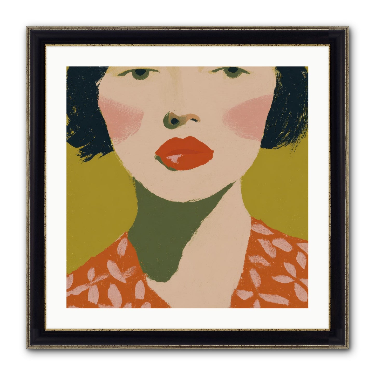 Moment Of Certainty Framed Print - Black & Gold 24x24