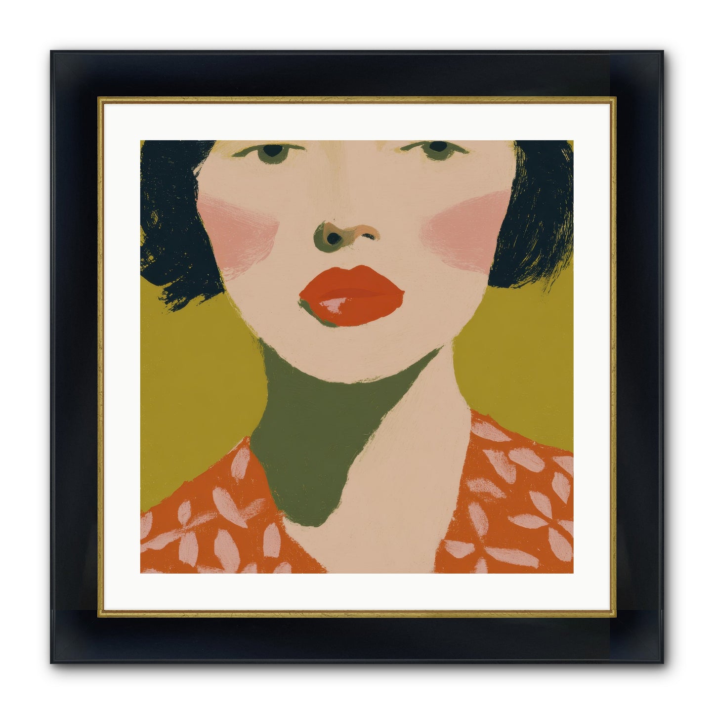 Moment Of Certainty Framed Print - Wide Black w/Gold 24x24