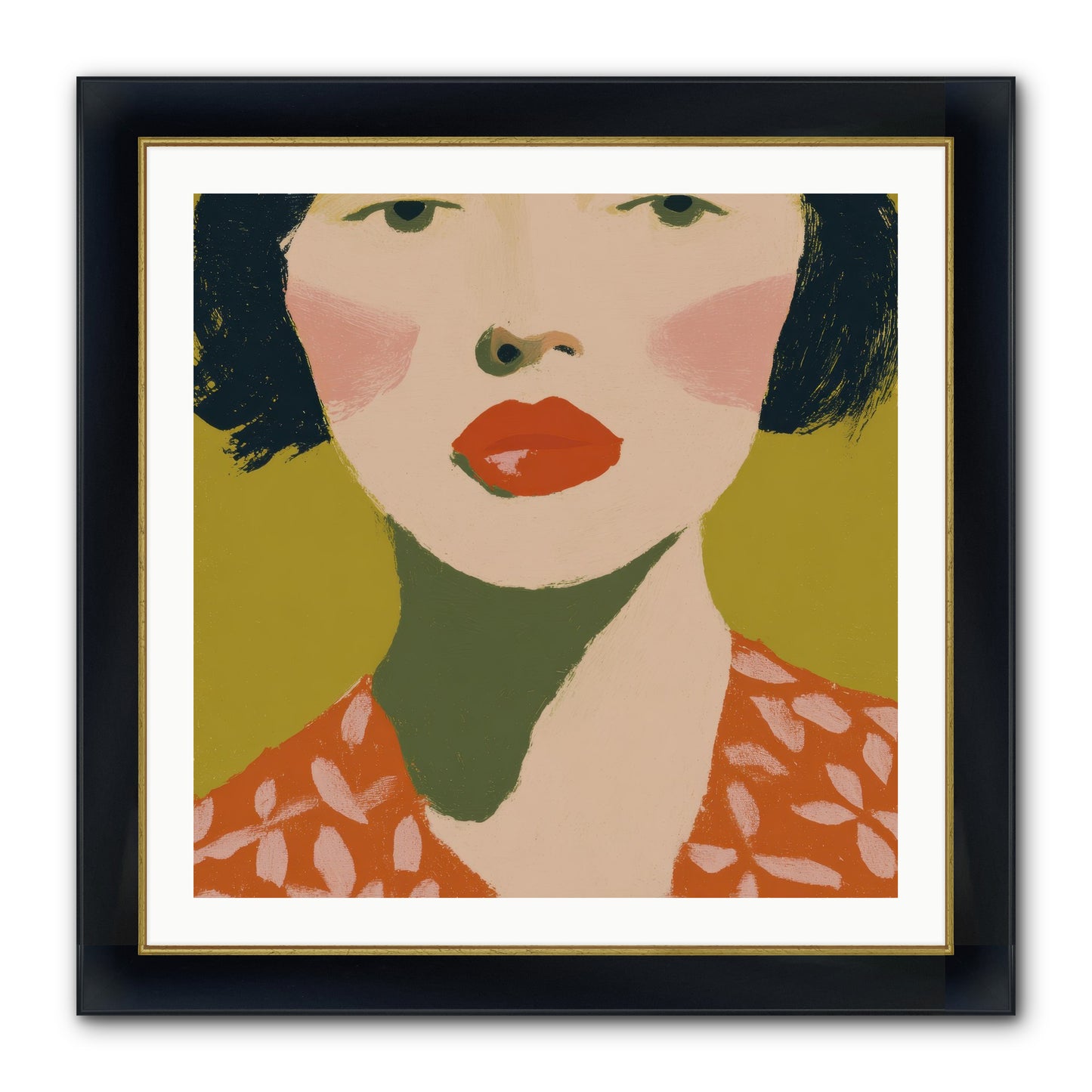 Moment Of Certainty Framed Print - Wide Black w/Gold 30x30