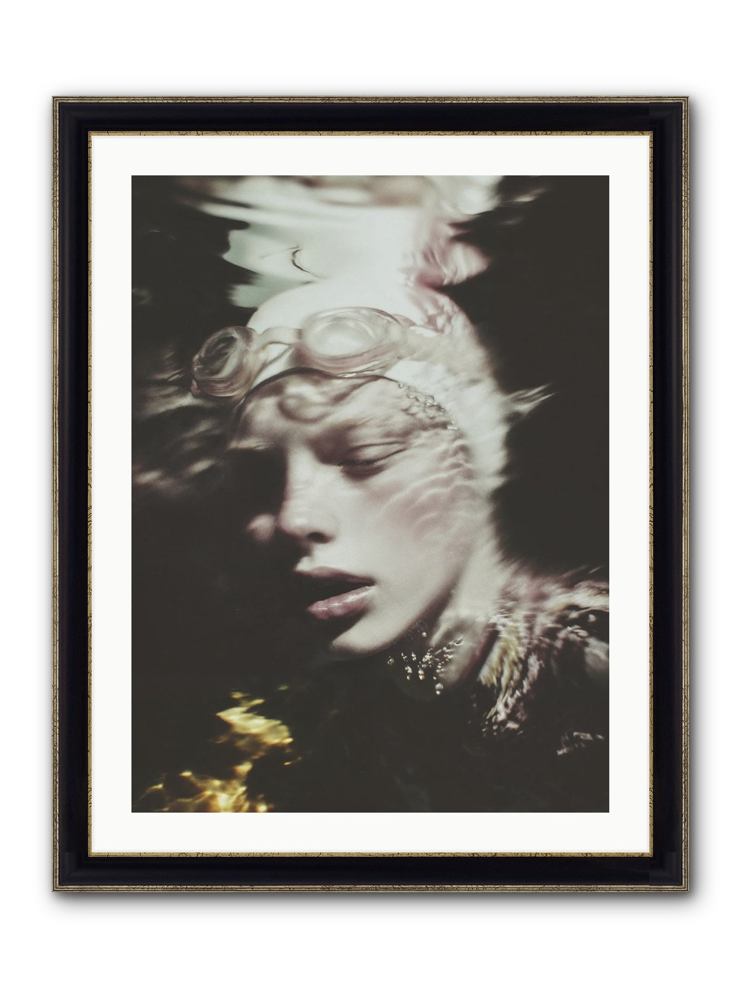 Moments Reclaimed Framed Print - Black & Gold 24x32